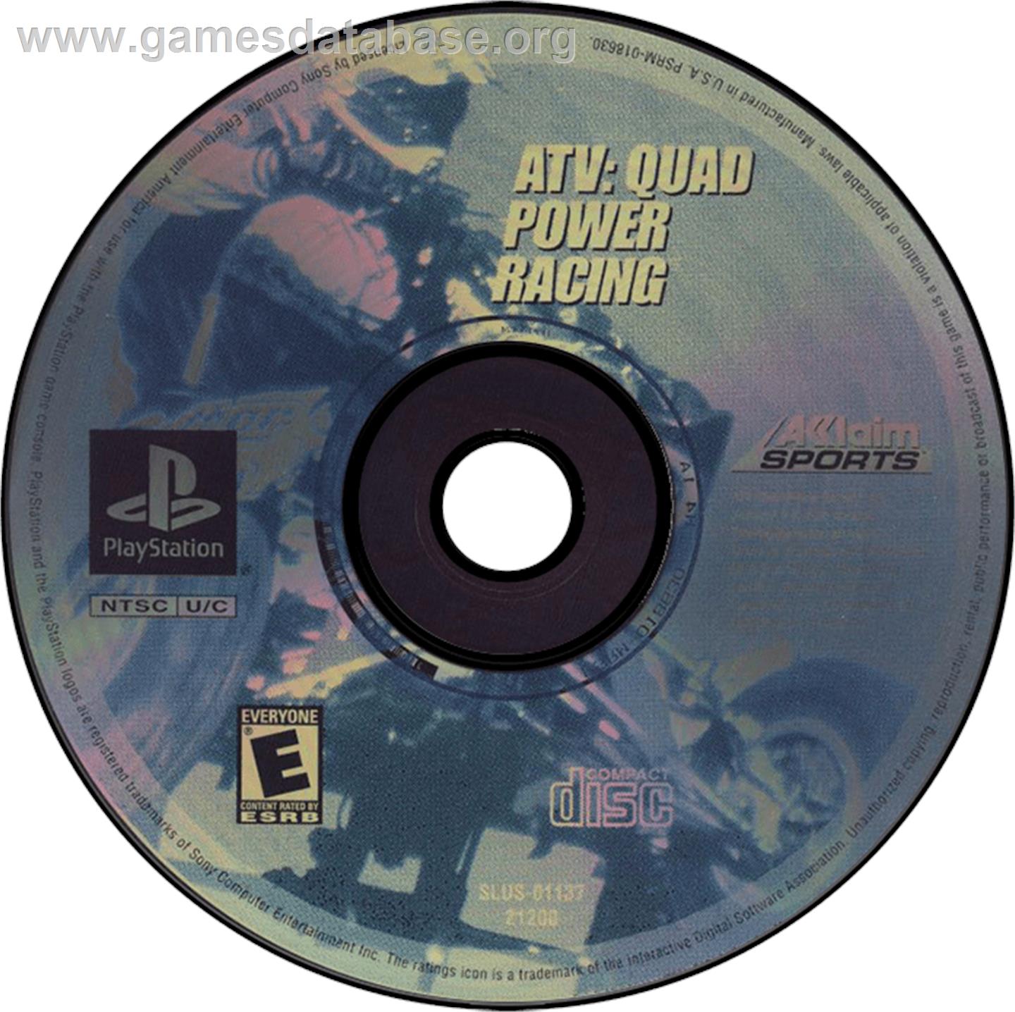 ATV: Quad Power Racing - Sony Playstation - Artwork - Disc