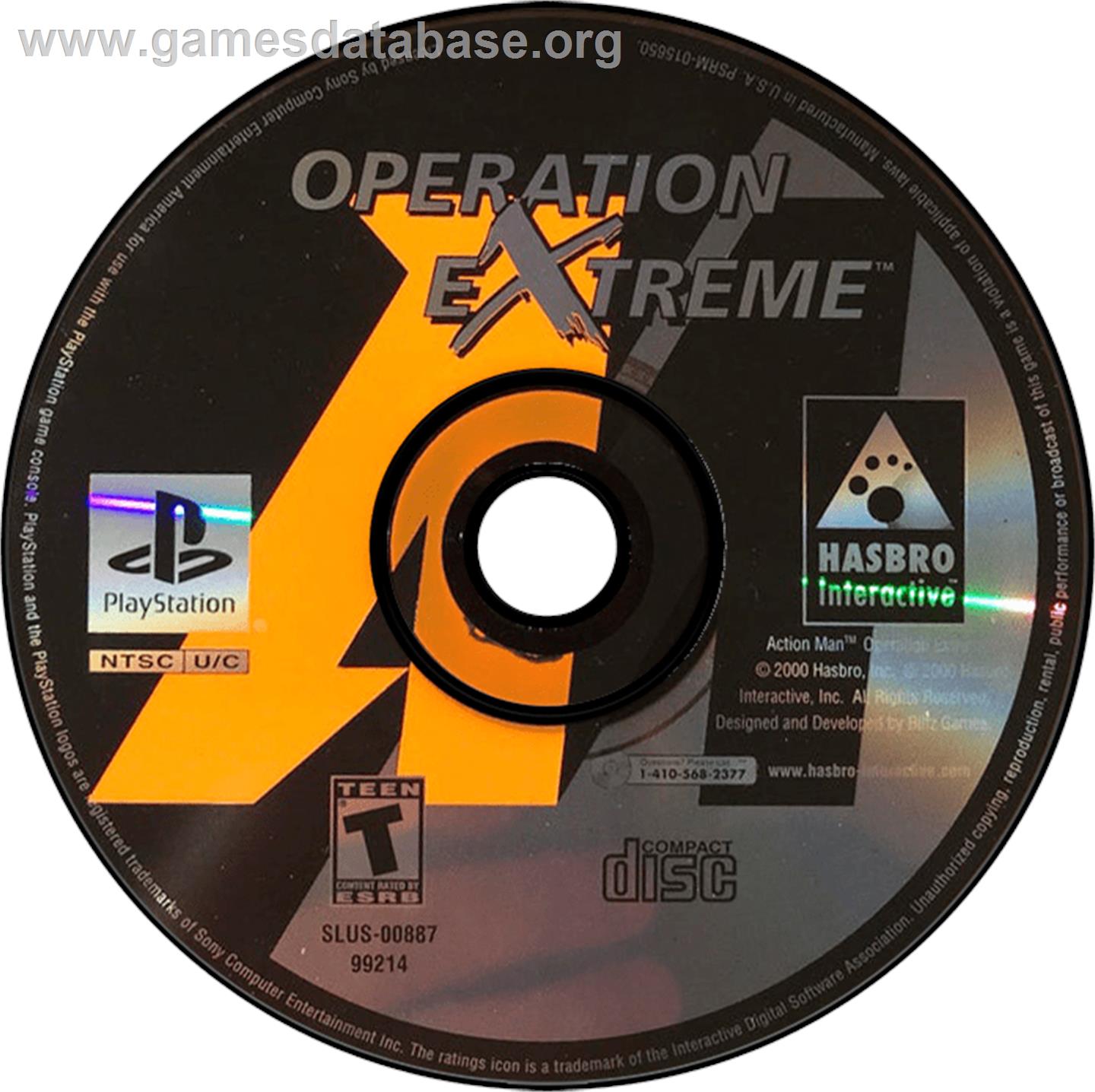 Action Man: Operation Extreme - Sony Playstation - Artwork - Disc