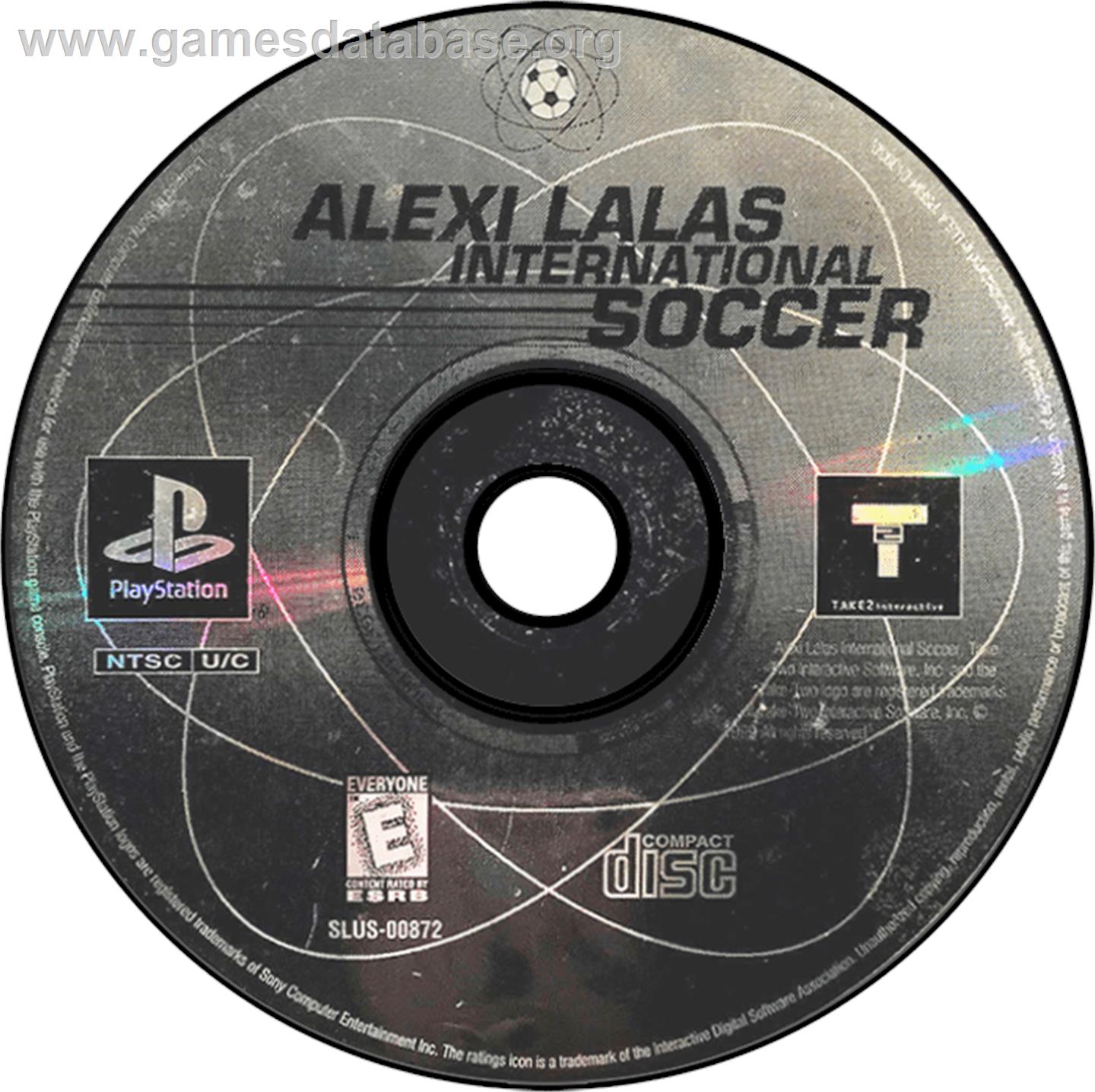 Alexi Lalas International Soccer - Sony Playstation - Artwork - Disc