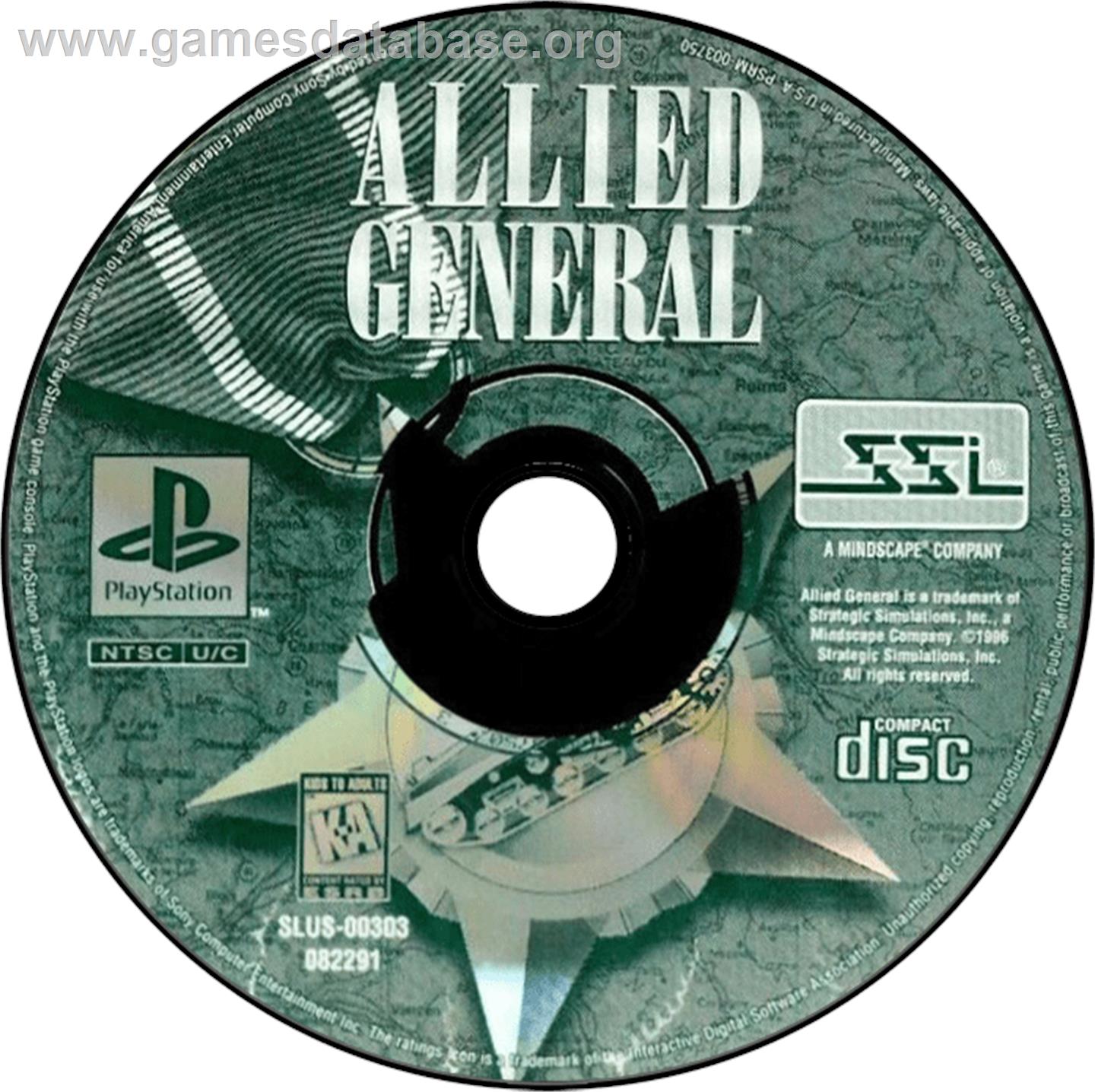 Allied General - Sony Playstation - Artwork - Disc