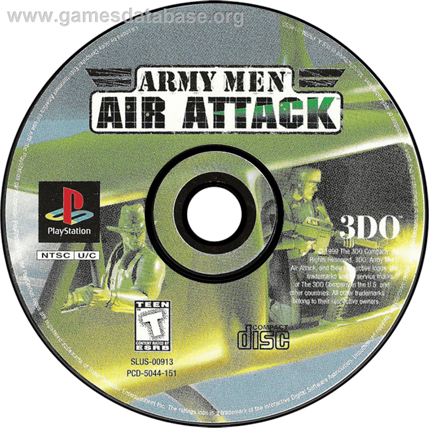 Army Men: Air Attack - Sony Playstation - Artwork - Disc