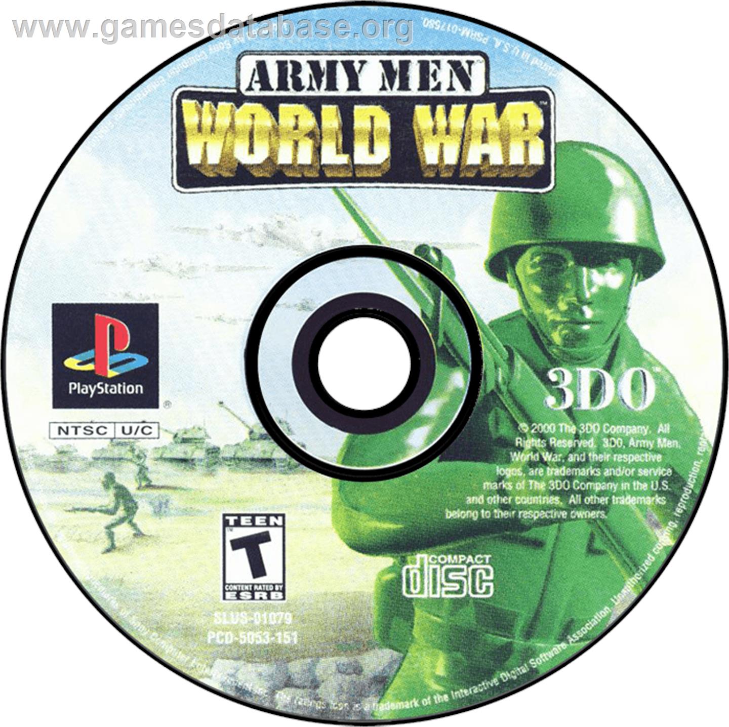 Army Men: World War - Sony Playstation - Artwork - Disc