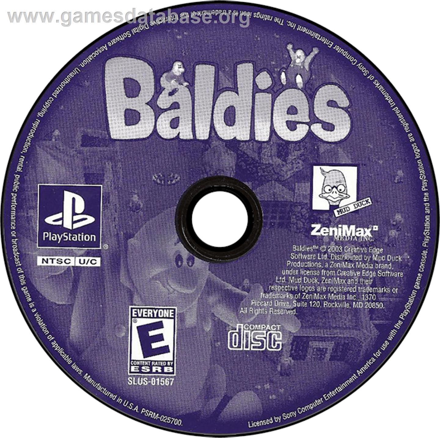 Baldies - Sony Playstation - Artwork - Disc