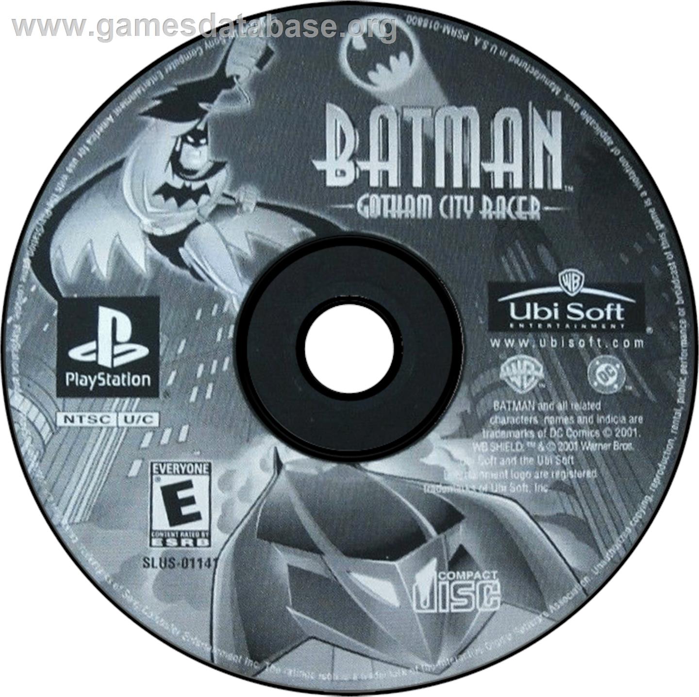Batman: Gotham City Racer - Sony Playstation - Artwork - Disc