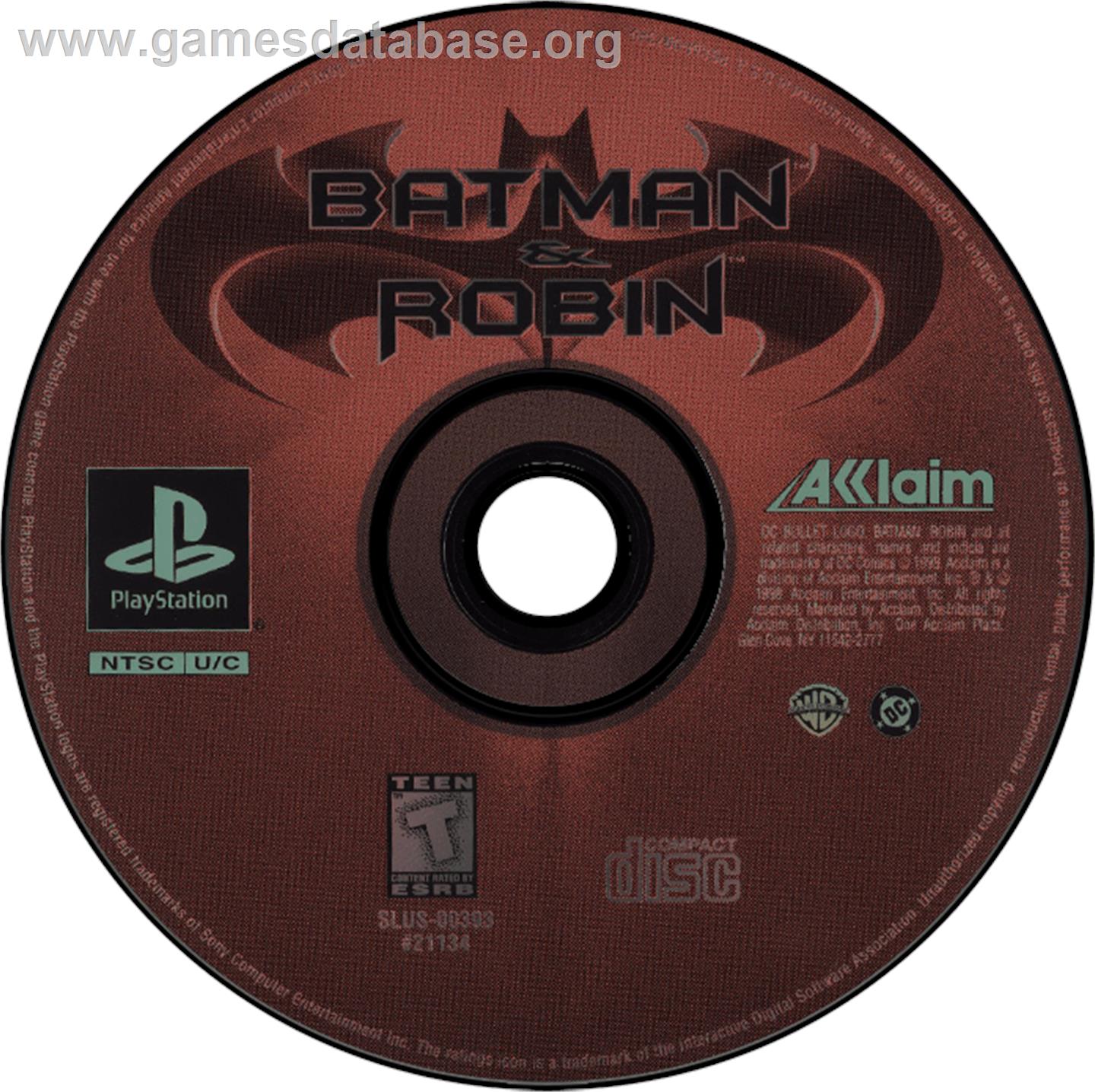 Batman & Robin - Sony Playstation - Artwork - Disc