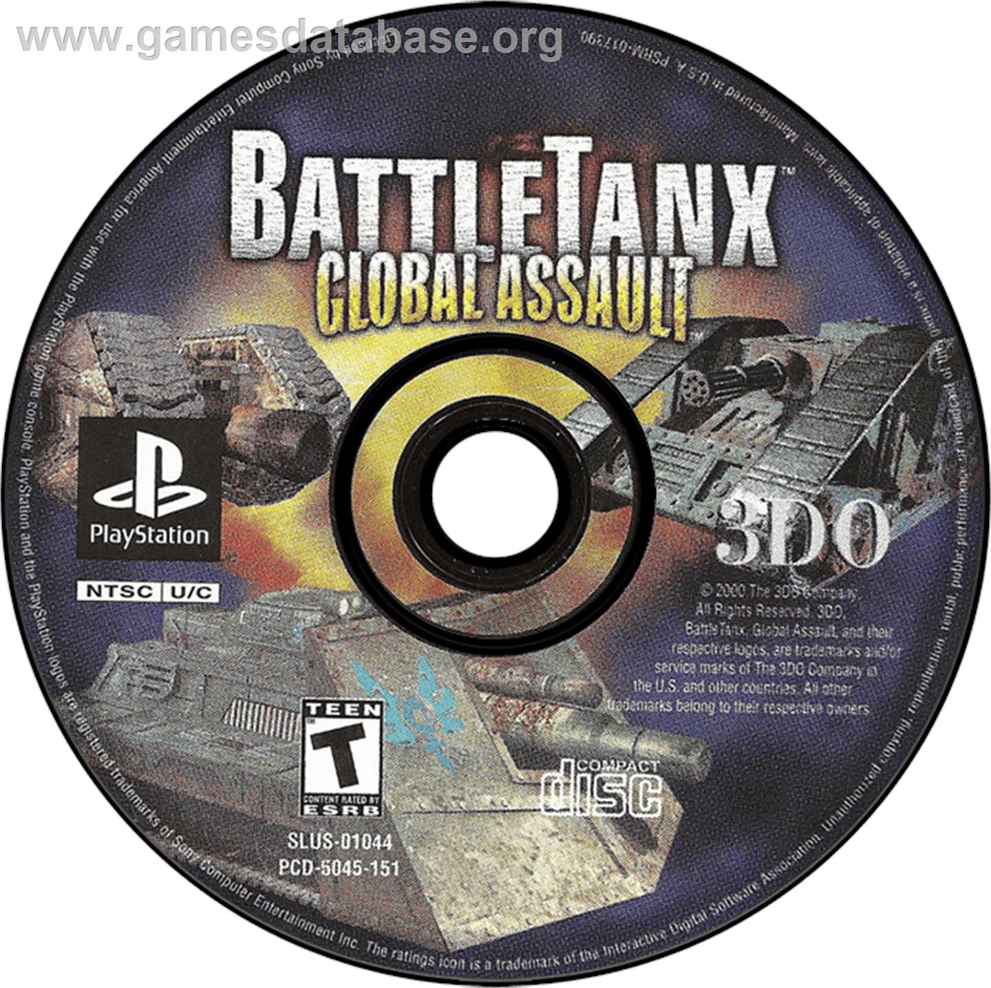 BattleTanx: Global Assault - Sony Playstation - Artwork - Disc