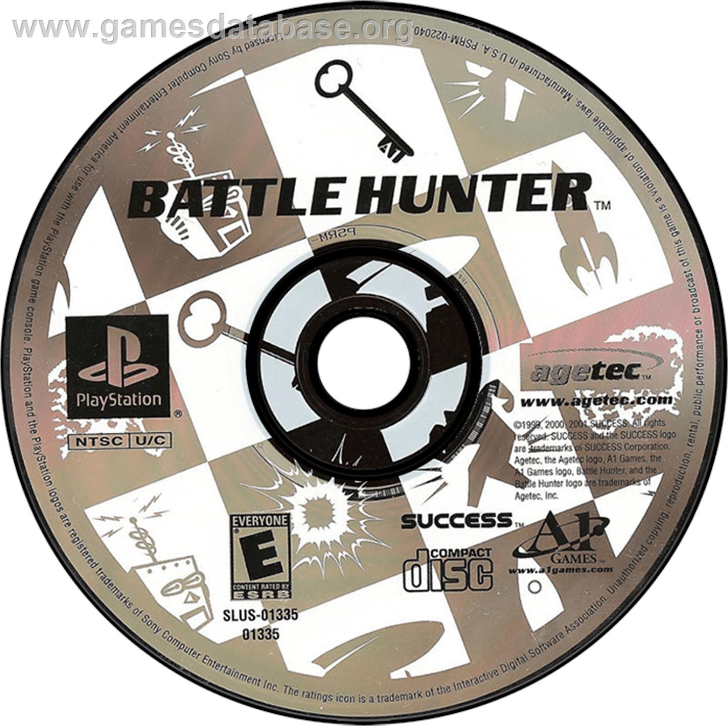 Battle Hunter - Sony Playstation - Artwork - Disc