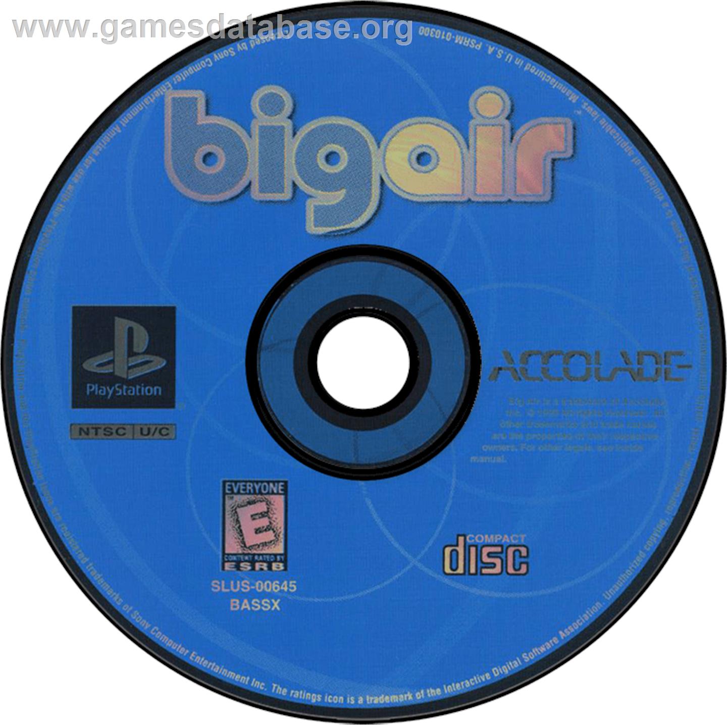 Big Air - Sony Playstation - Artwork - Disc