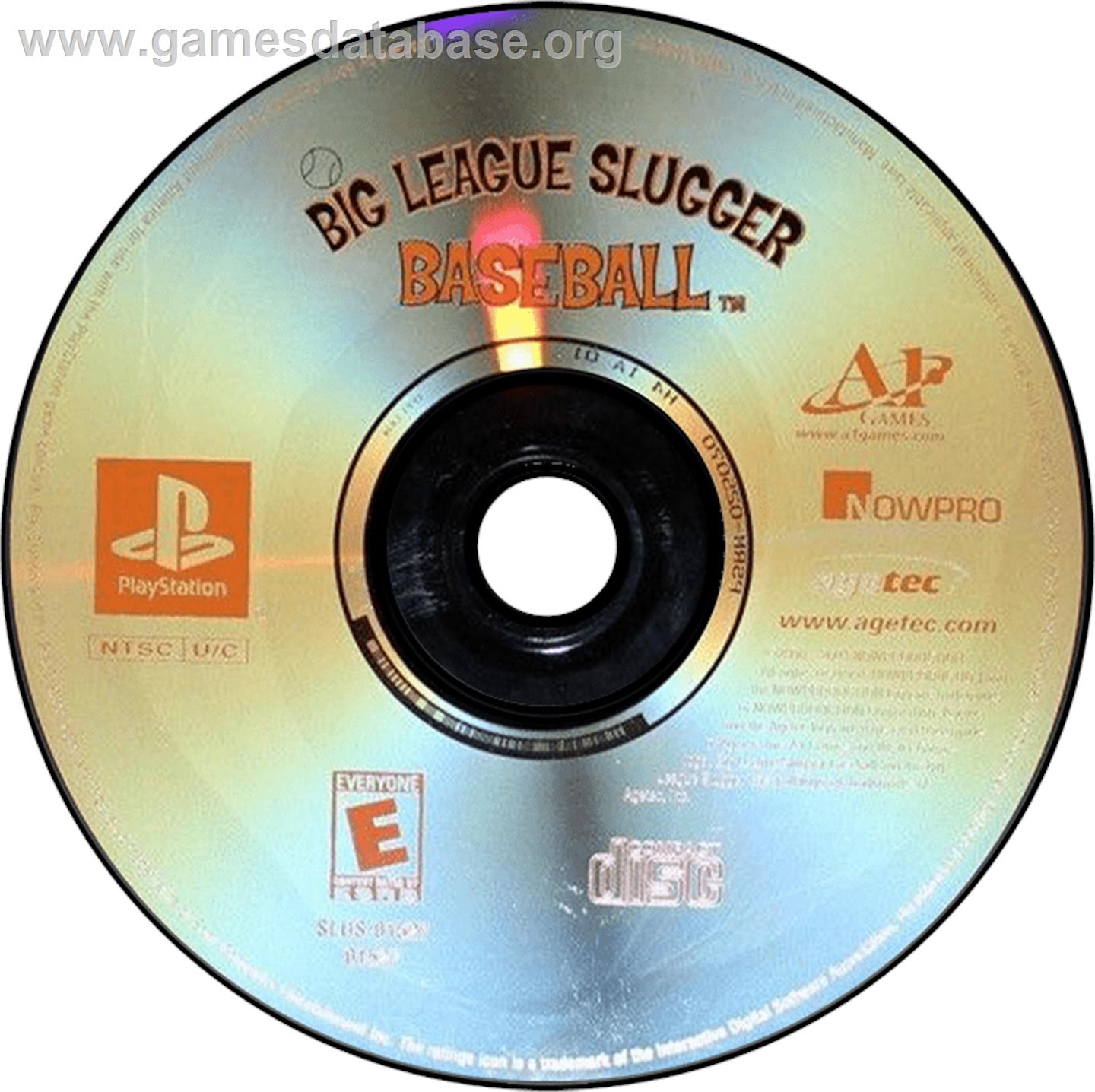 Big League Slugger Baseball - Sony Playstation - Artwork - Disc