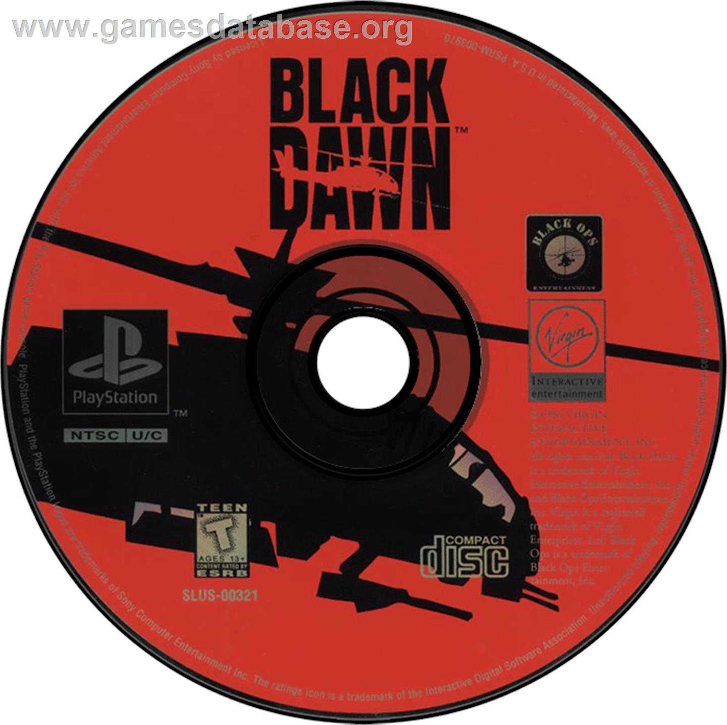 Black Dawn - Sony Playstation - Artwork - Disc