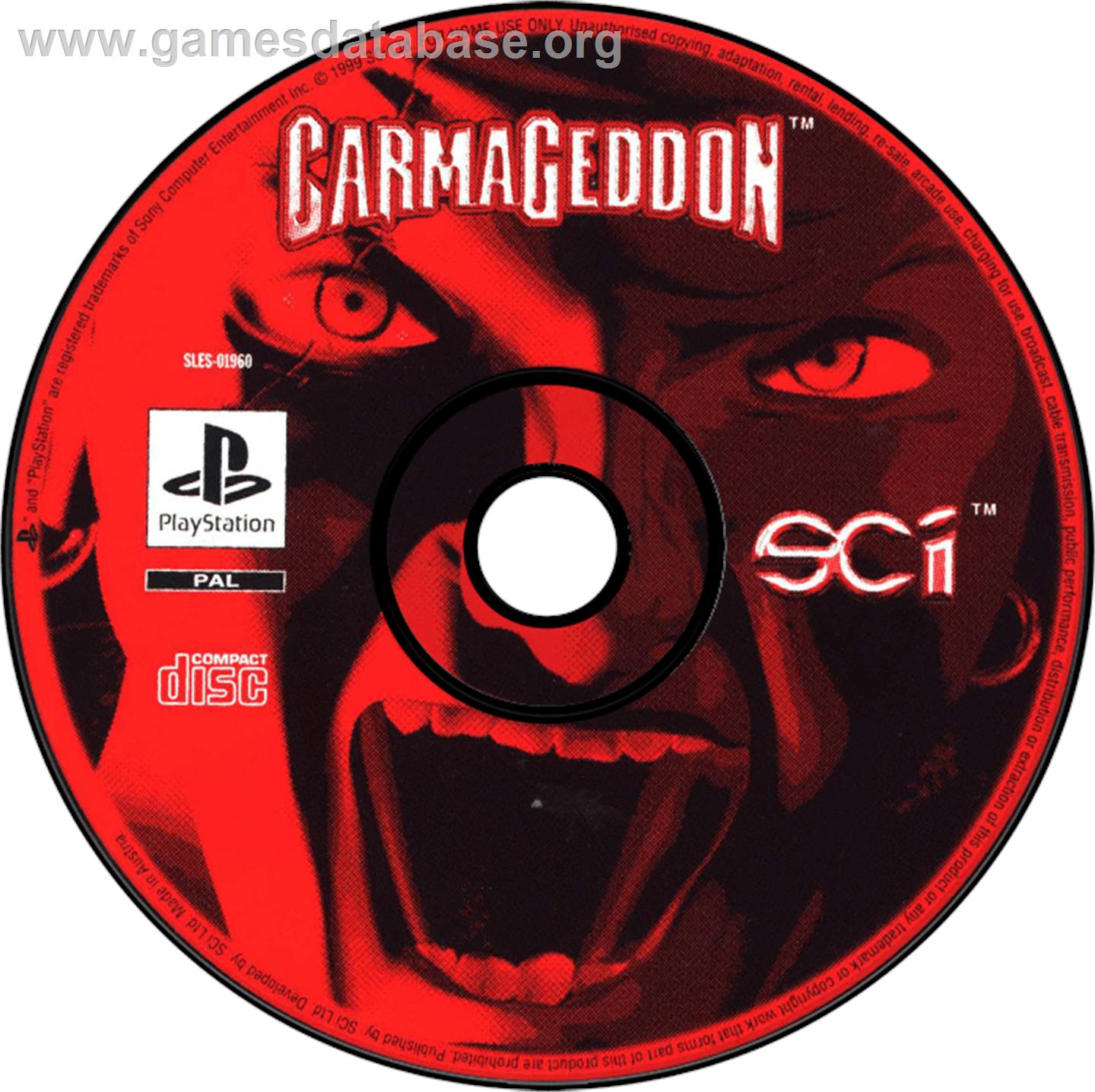 Carmageddon - Sony Playstation - Artwork - Disc