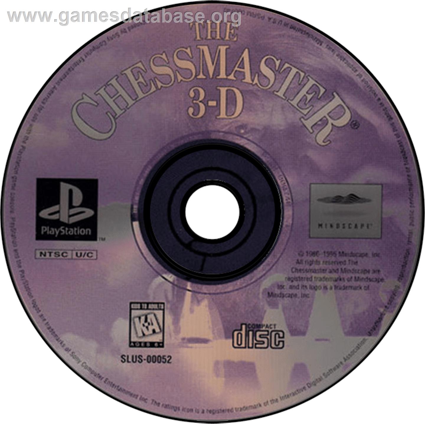 Chessmaster 3-D - Sony Playstation - Artwork - Disc