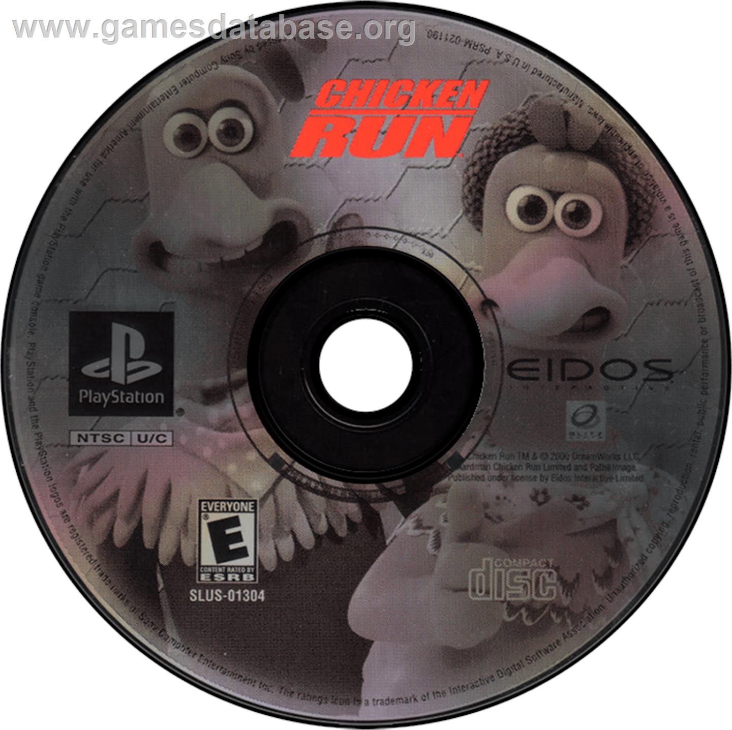 Chicken Run - Sony Playstation - Artwork - Disc