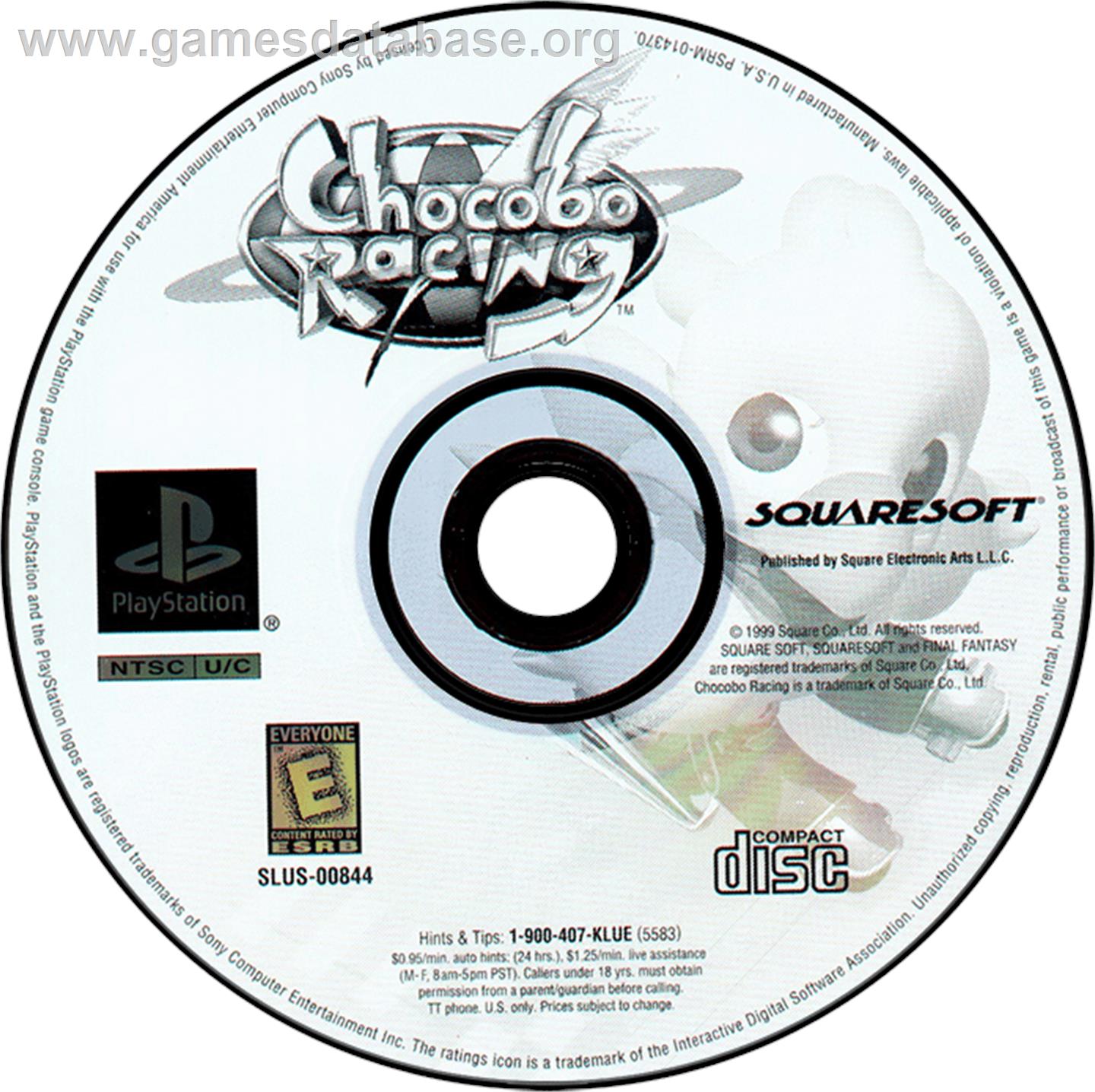 Chocobo Racing - Sony Playstation - Artwork - Disc