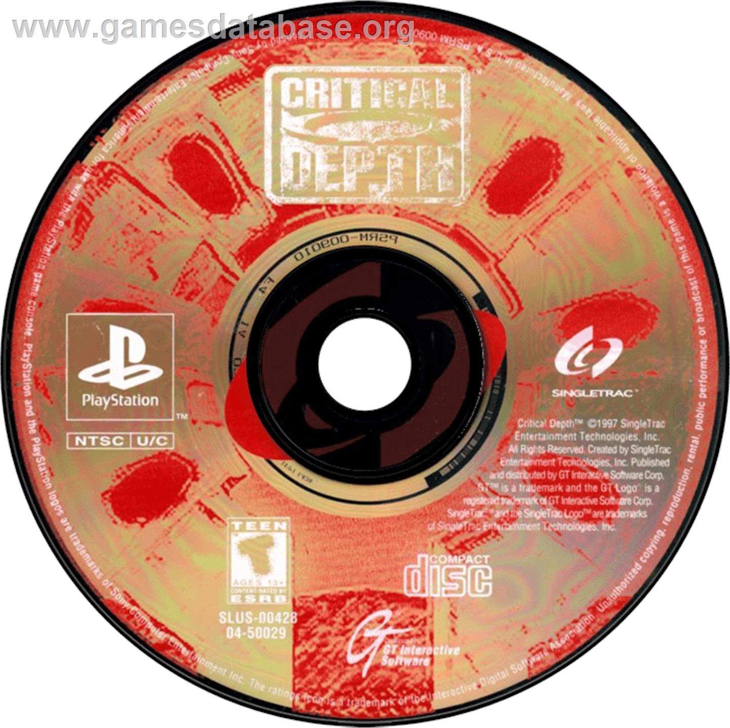 Critical Depth - Sony Playstation - Artwork - Disc