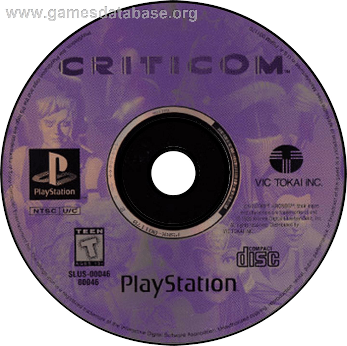 Criticom - Sony Playstation - Artwork - Disc
