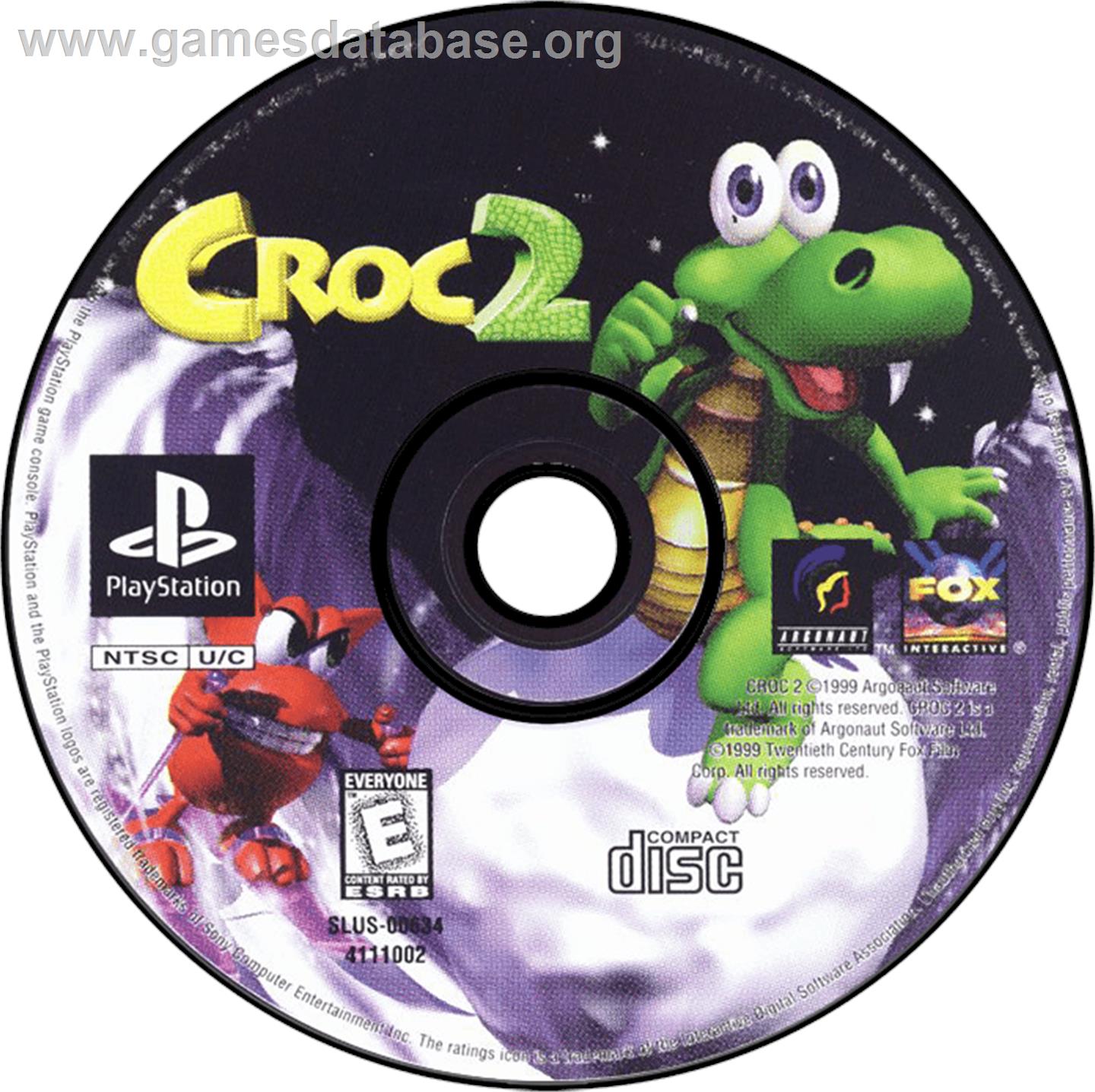Croc 2 - Sony Playstation - Artwork - Disc