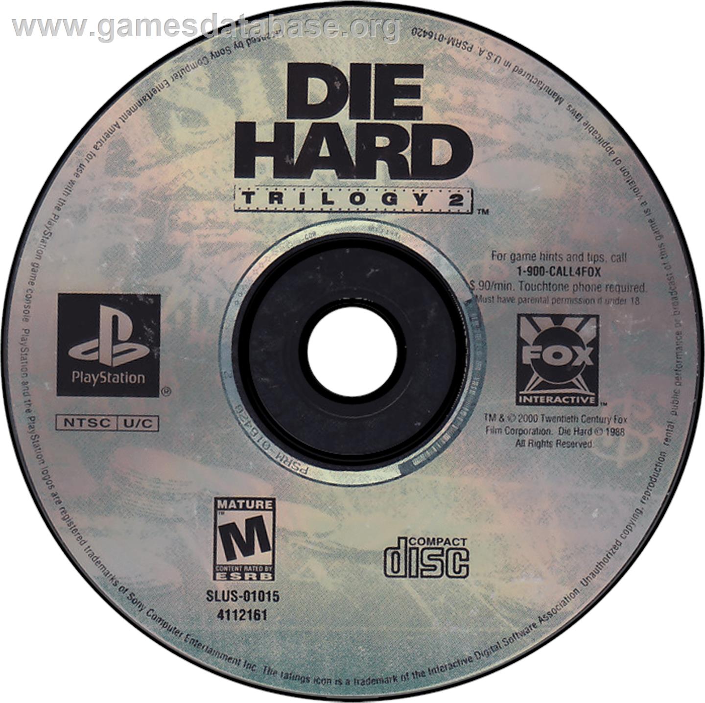 Die Hard Trilogy 2: Viva Las Vegas - Sony Playstation - Artwork - Disc