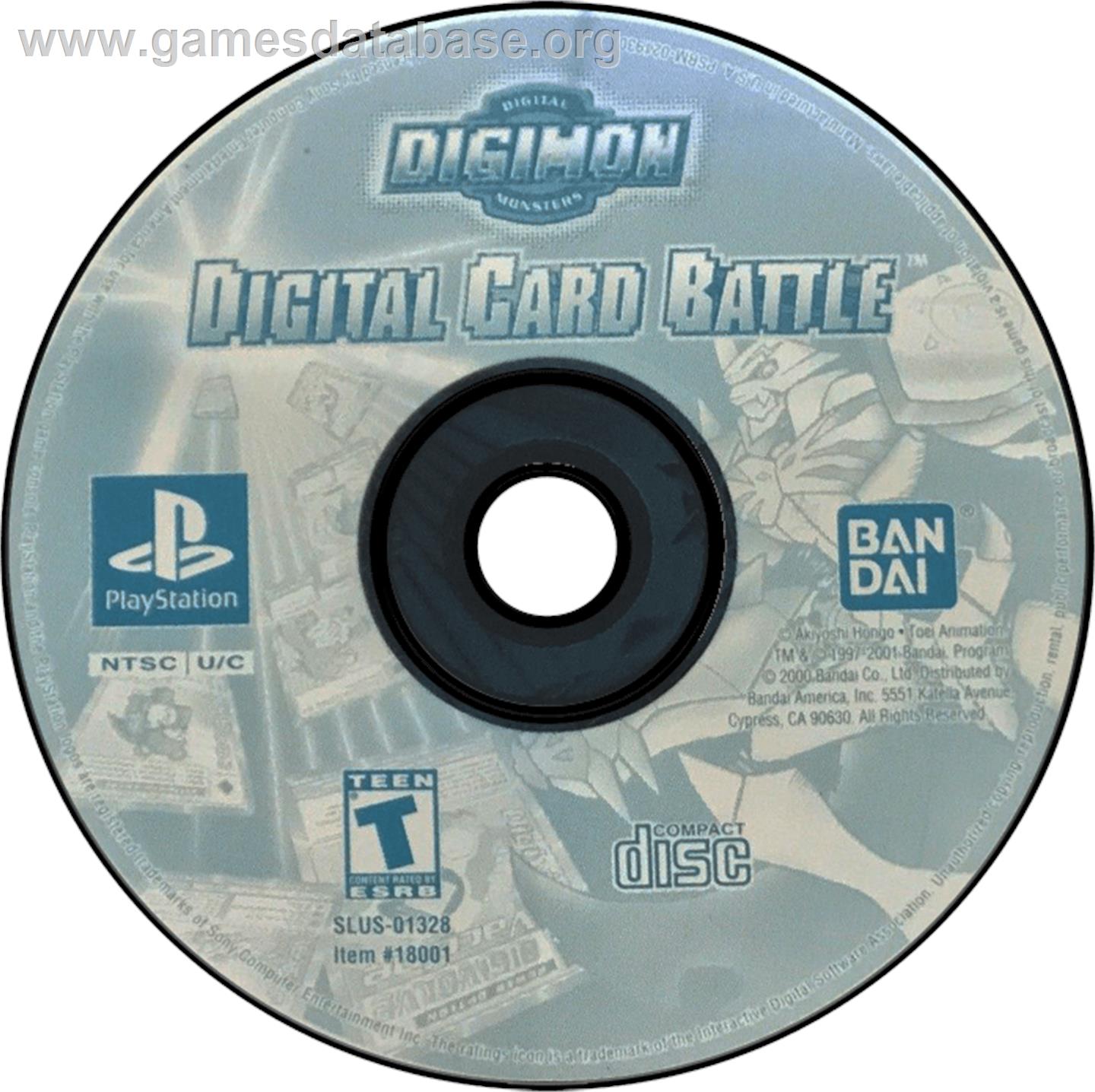 Digimon Digital Card Battle - Sony Playstation - Artwork - Disc