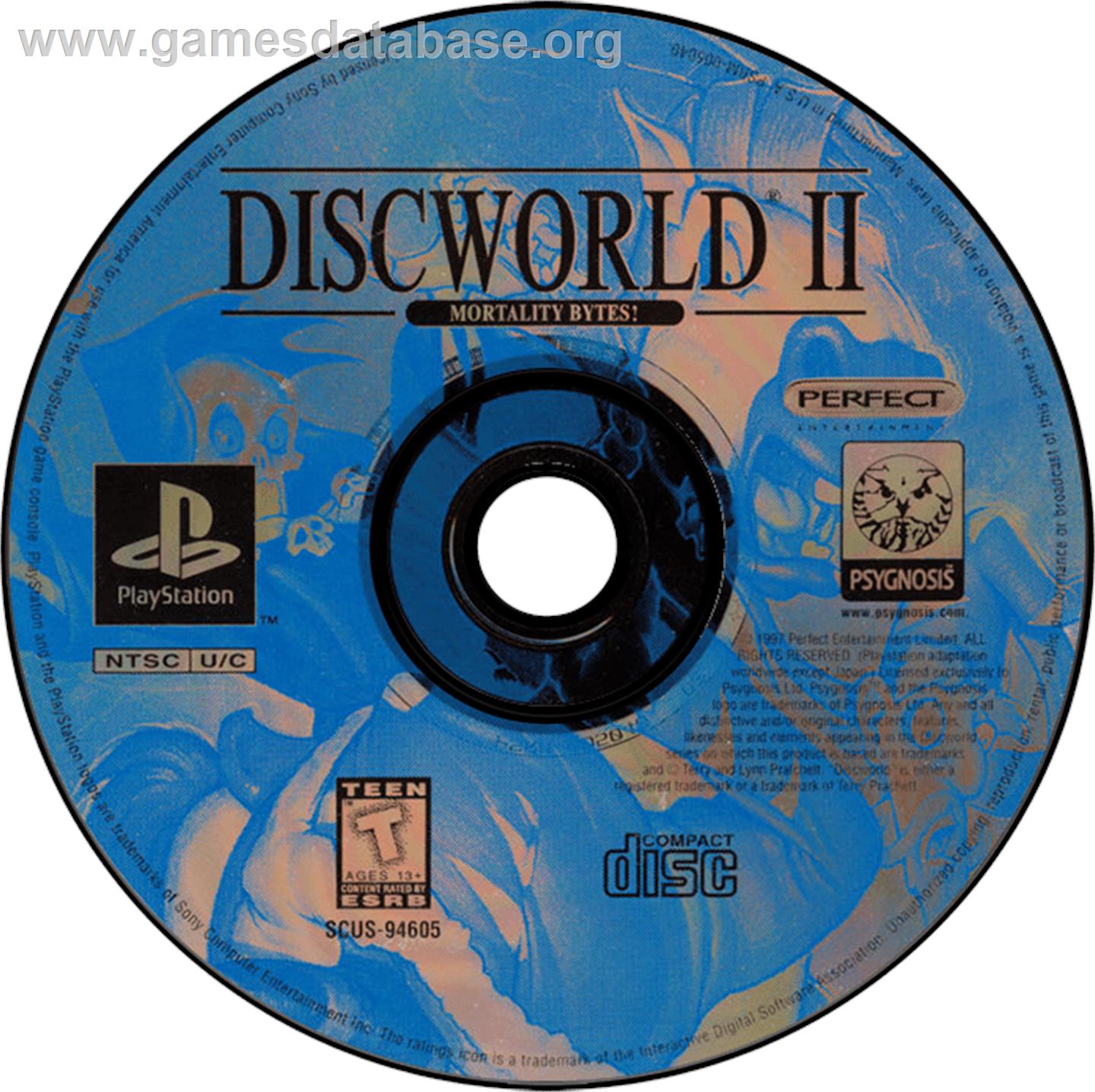 Discworld II: Mortality Bytes! - Sony Playstation - Artwork - Disc