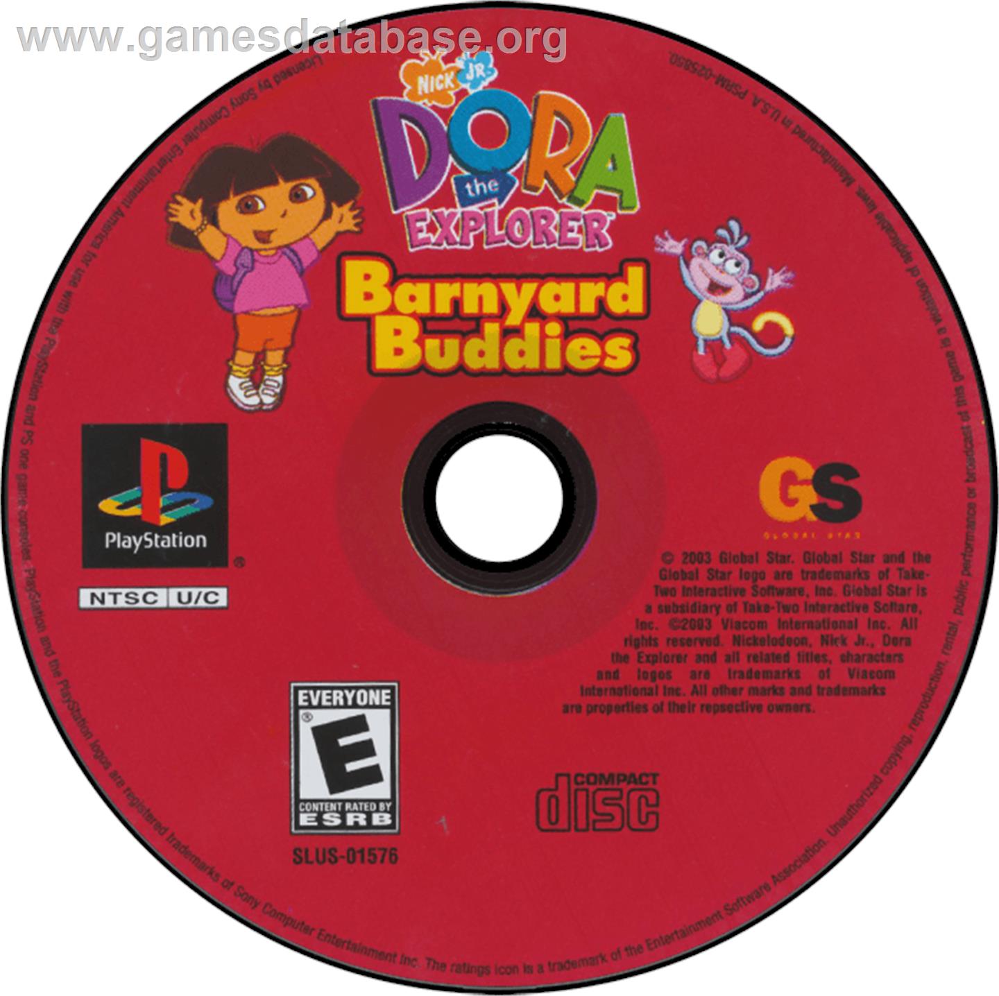 Dora the Explorer: Barnyard Buddies - Sony Playstation - Artwork - Disc