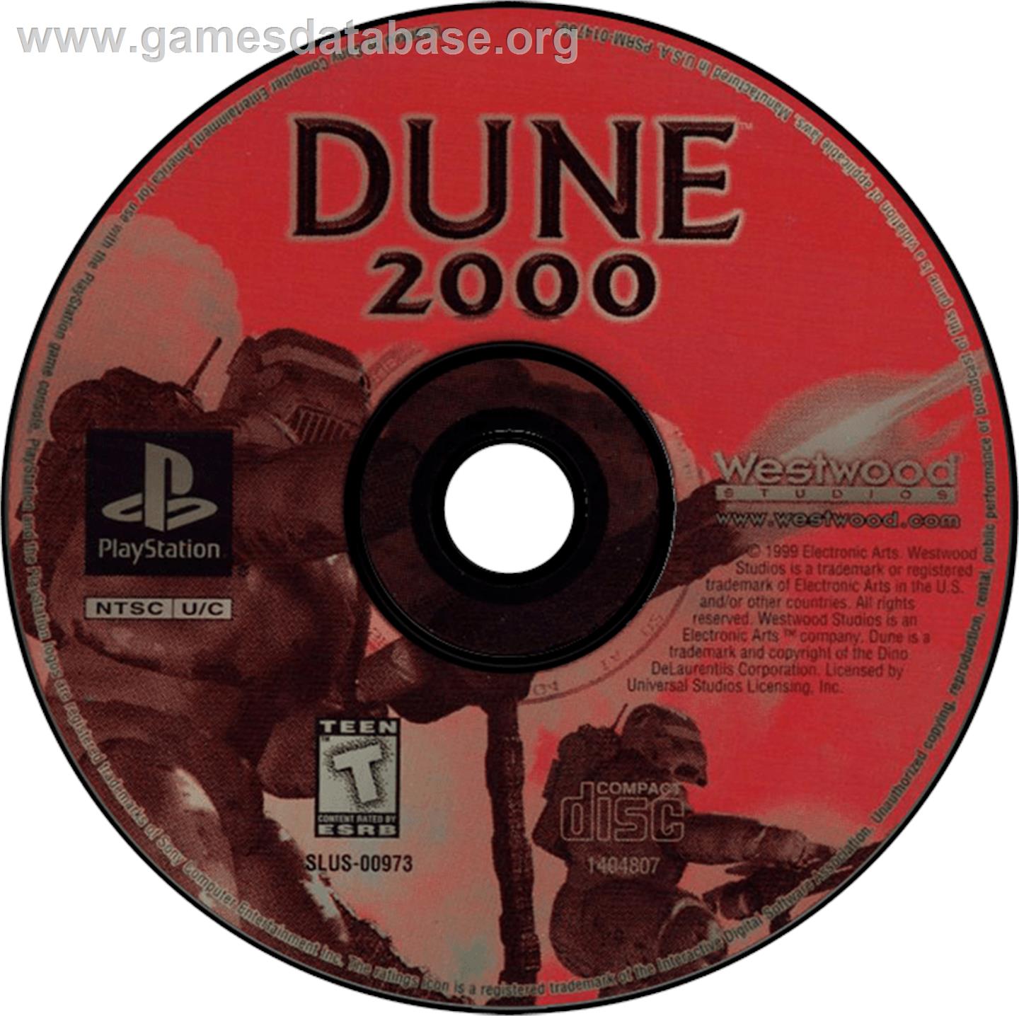 Dune 2000 - Sony Playstation - Artwork - Disc