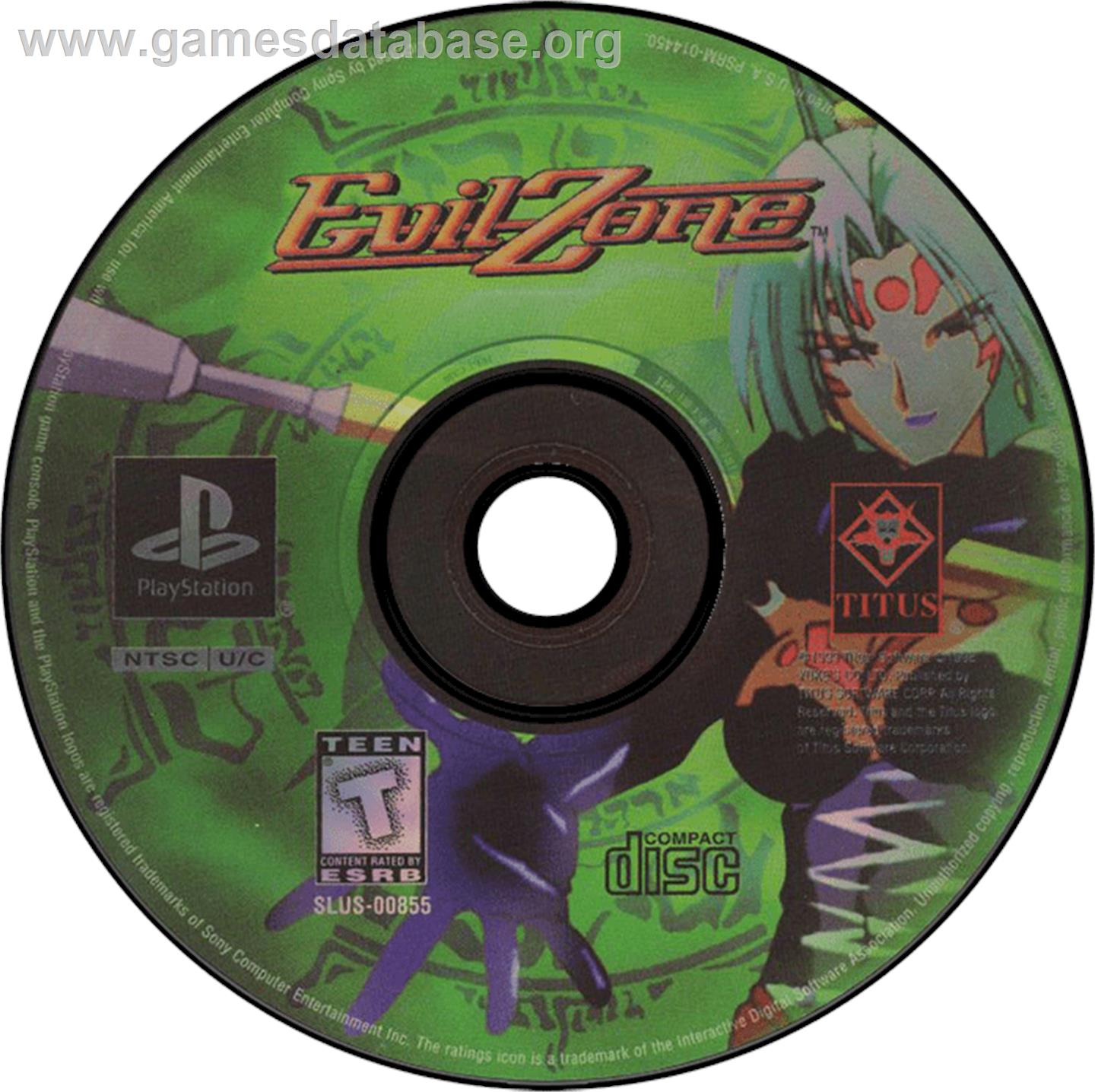 Evil Zone - Sony Playstation - Artwork - Disc