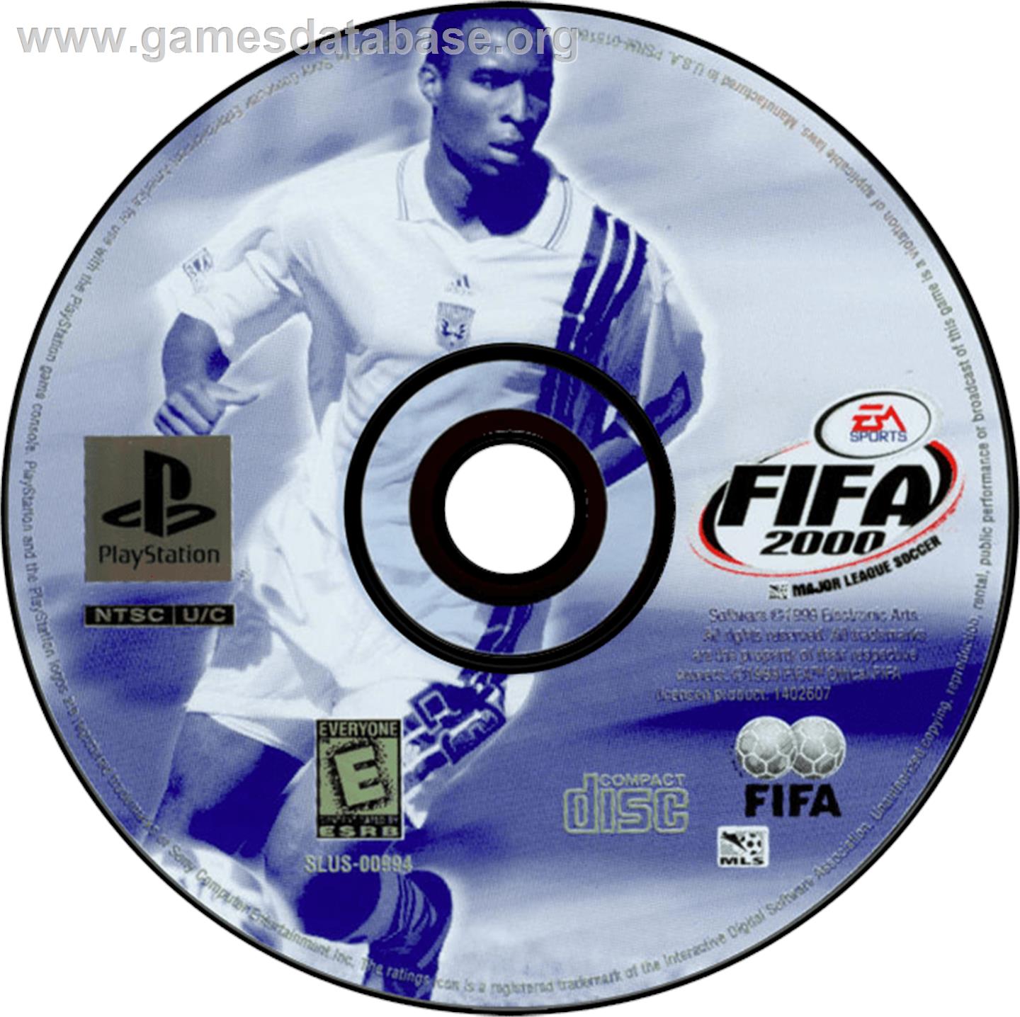 FIFA 2000: Major League Soccer - Sony Playstation - Artwork - Disc