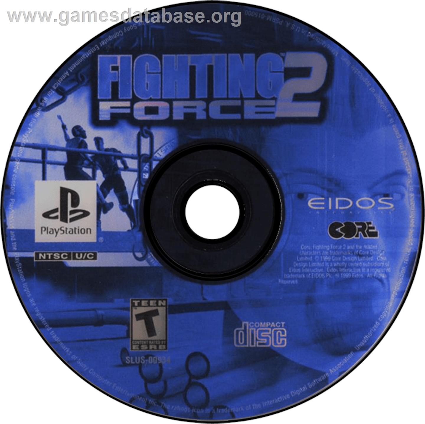 Fighting Force 2 - Sony Playstation - Artwork - Disc