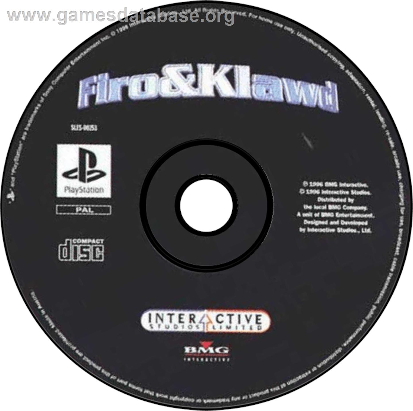 Firo & Klawd - Sony Playstation - Artwork - Disc