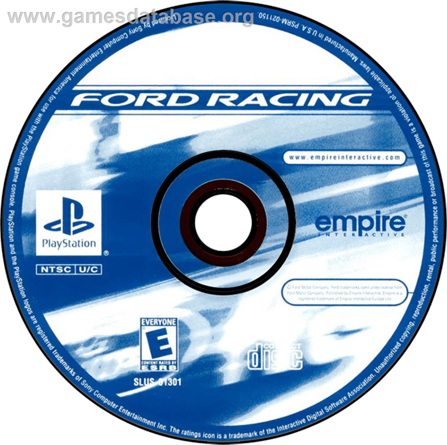 Ford Racing - Sony Playstation - Artwork - Disc