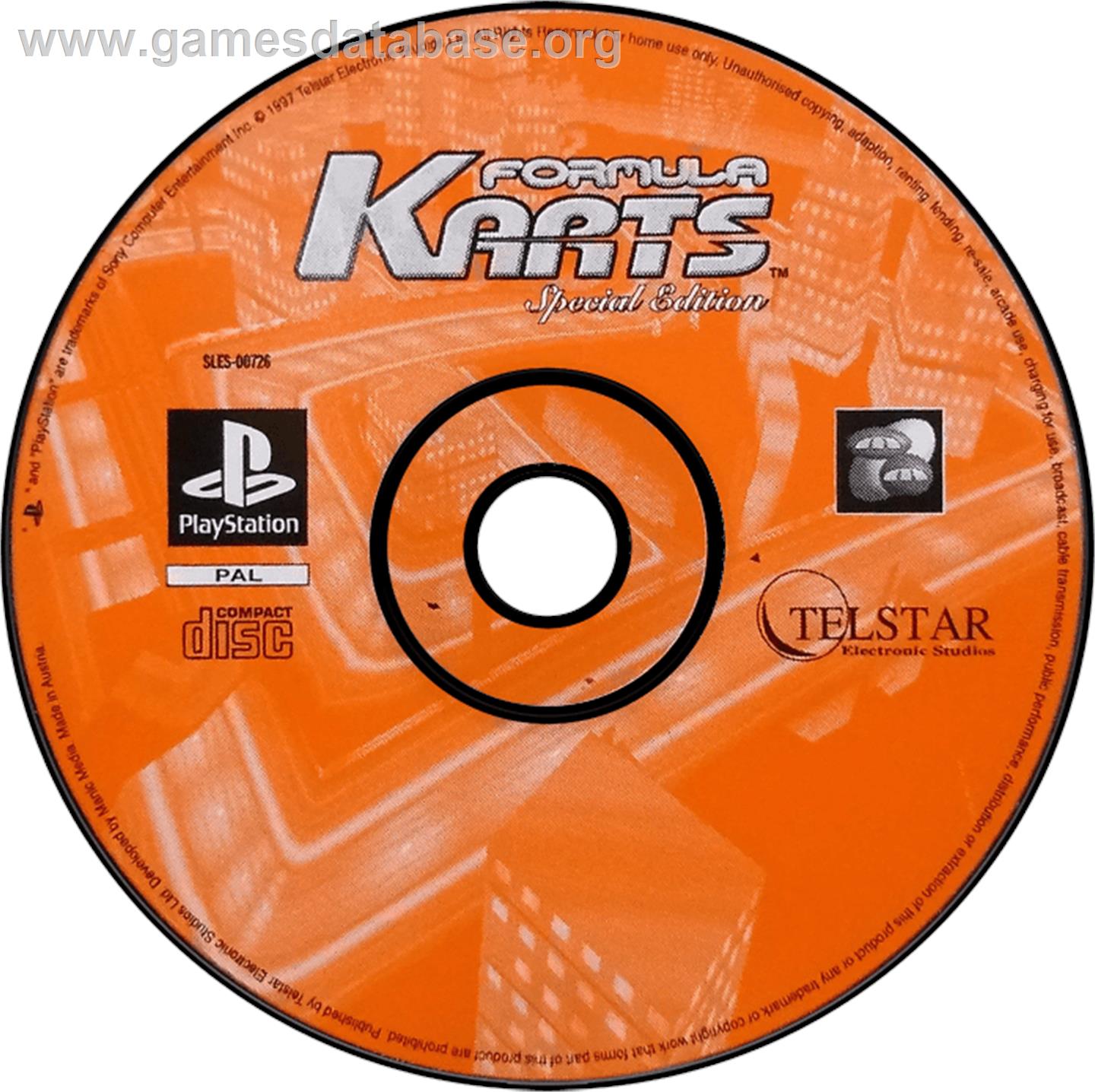 Formula Karts: Special Edition - Sony Playstation - Artwork - Disc