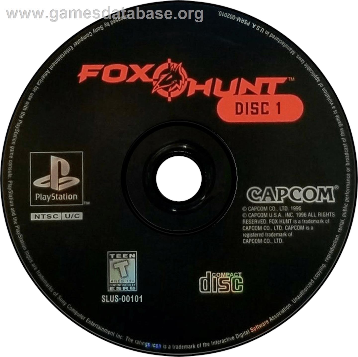 Fox Hunt - Sony Playstation - Artwork - Disc