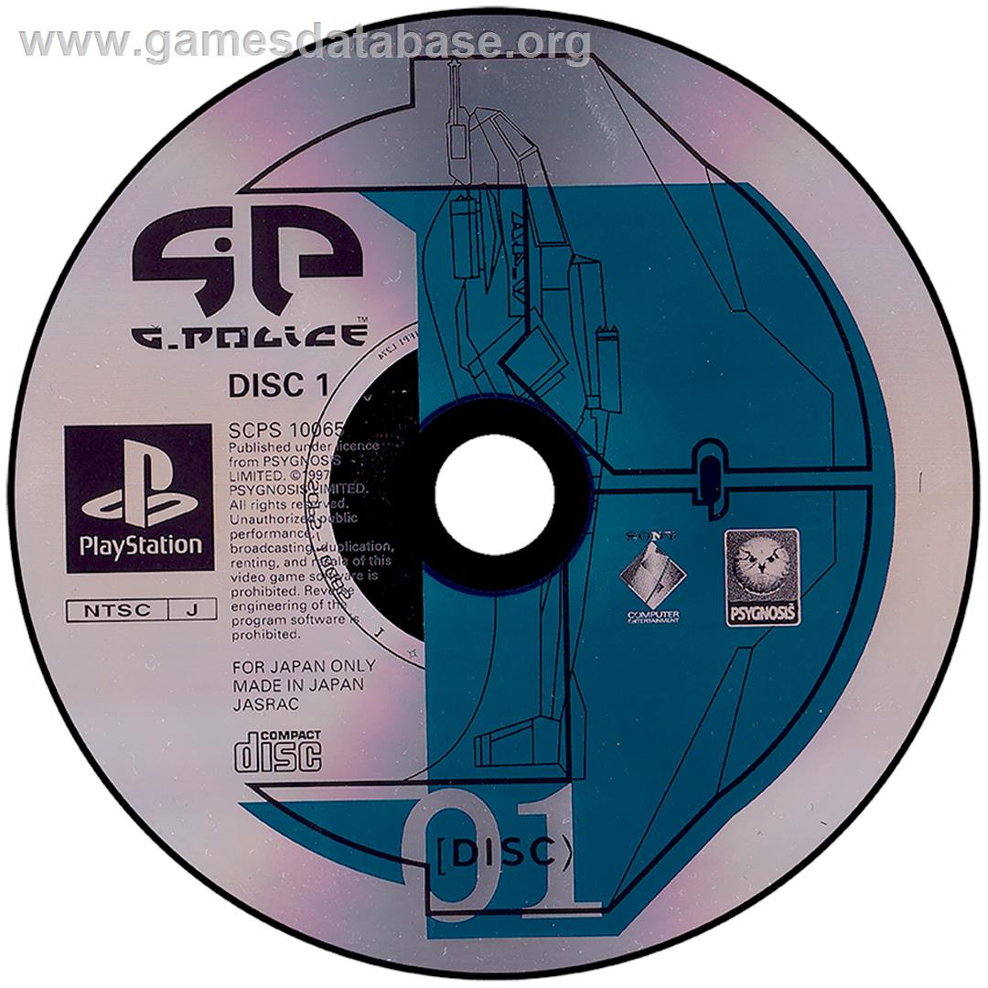 G-Police: Weapons of Justice - Sony Playstation - Artwork - Disc