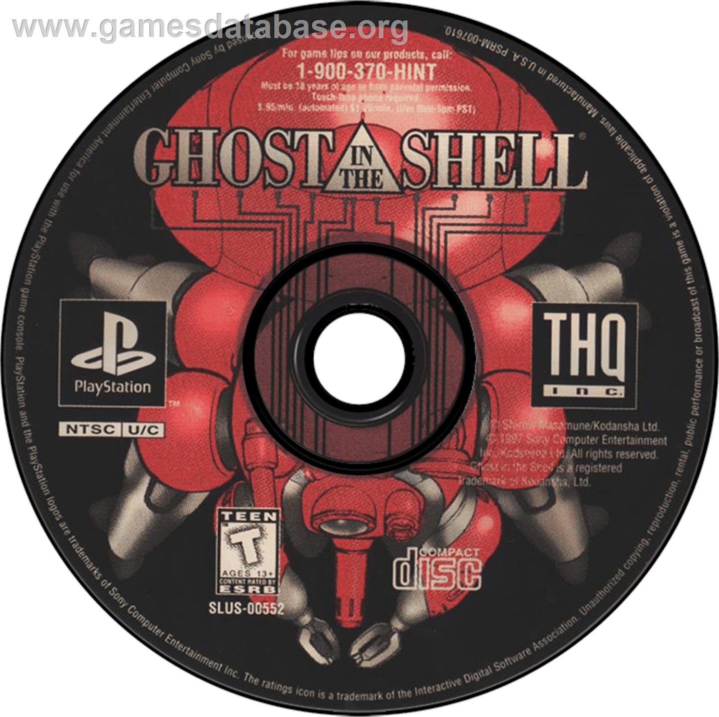 Ghost in the Shell - Sony Playstation - Artwork - Disc