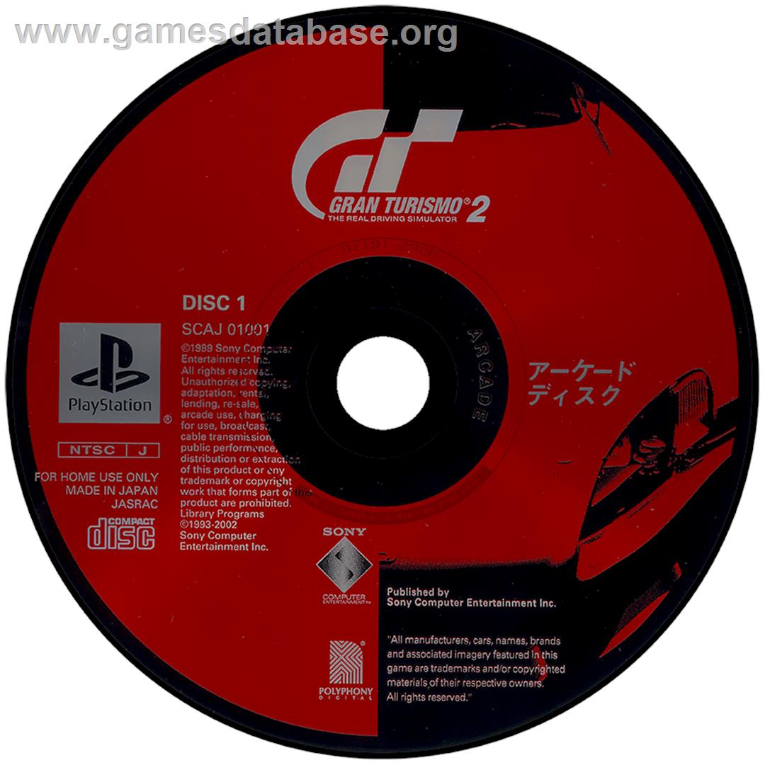 Gran Turismo 2 - Sony Playstation - Artwork - Disc