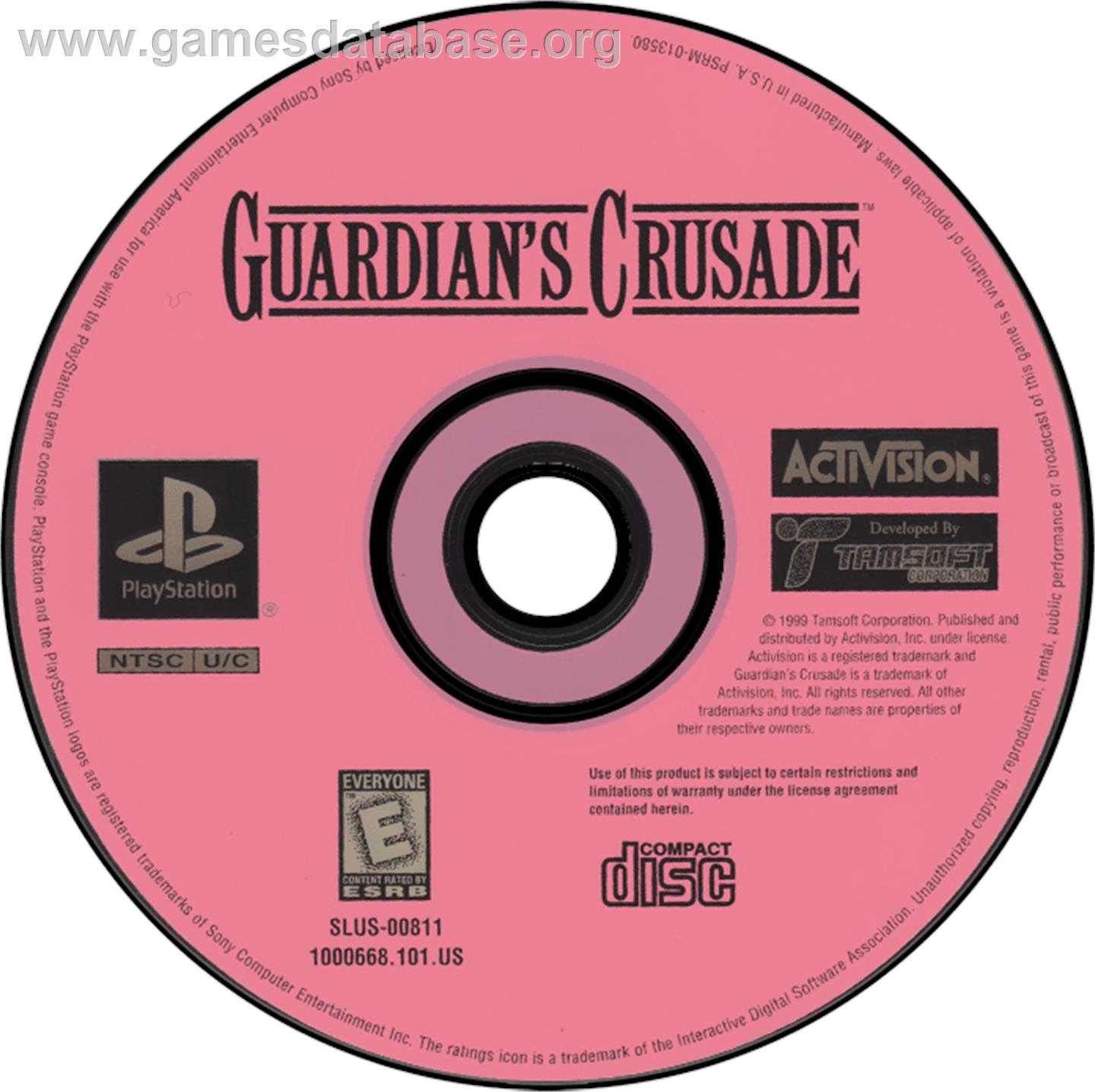 Guardian's Crusade - Sony Playstation - Artwork - Disc