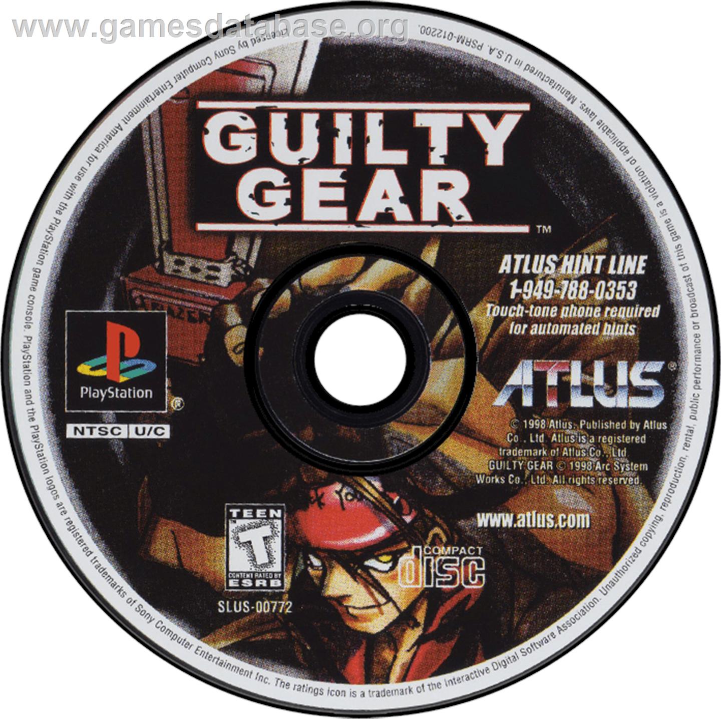 Guilty Gear - Sony Playstation - Artwork - Disc