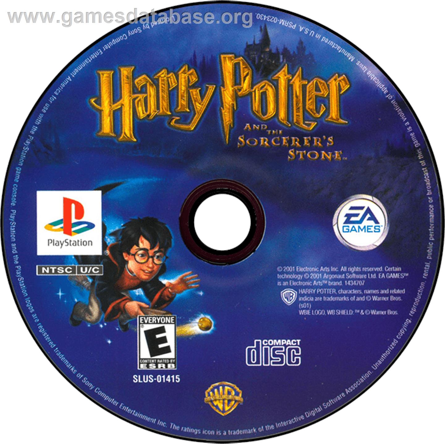 Harry Potter and the Sorcerer's Stone - Sony Playstation - Artwork - Disc