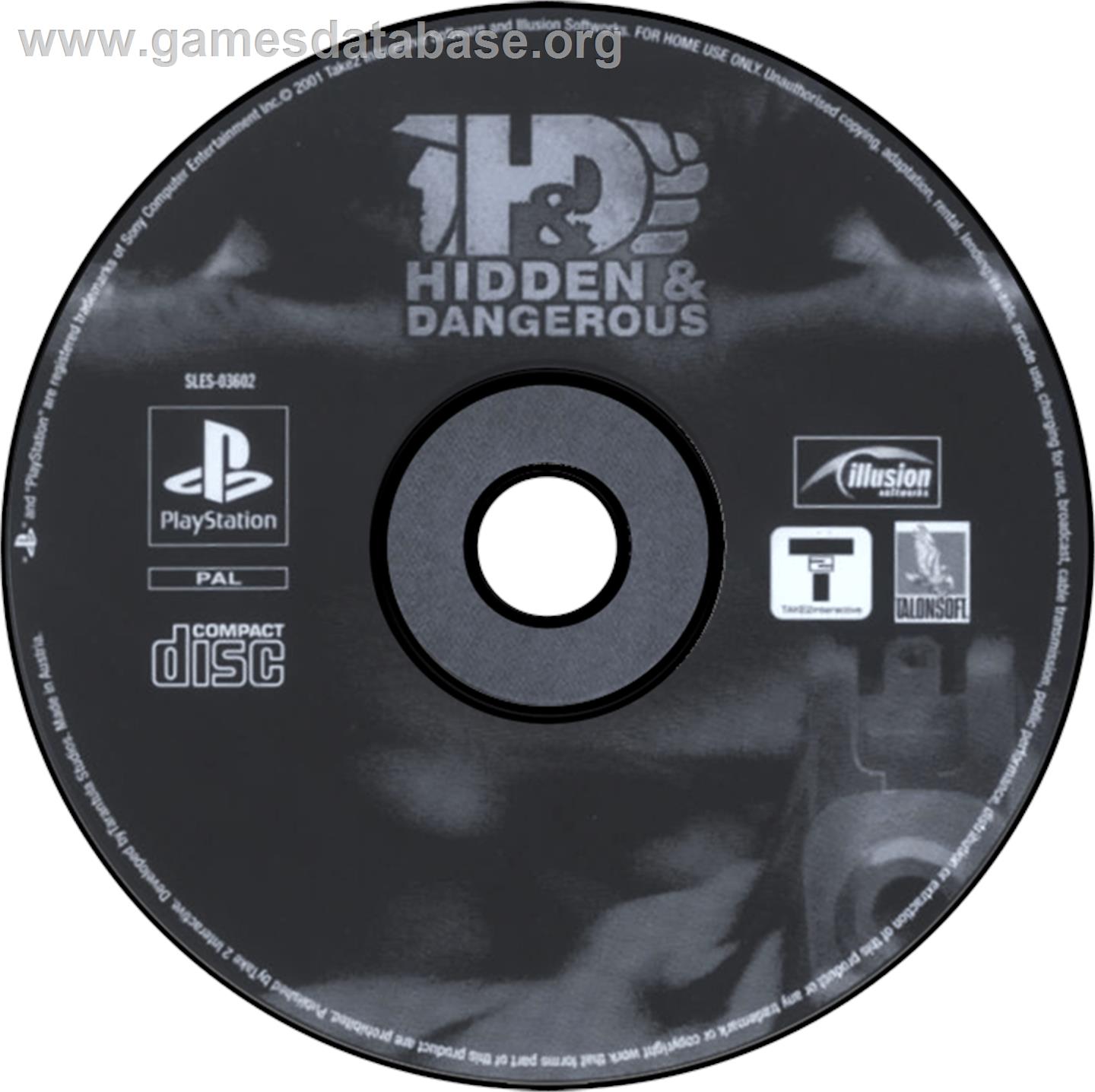 Hidden & Dangerous - Sony Playstation - Artwork - Disc