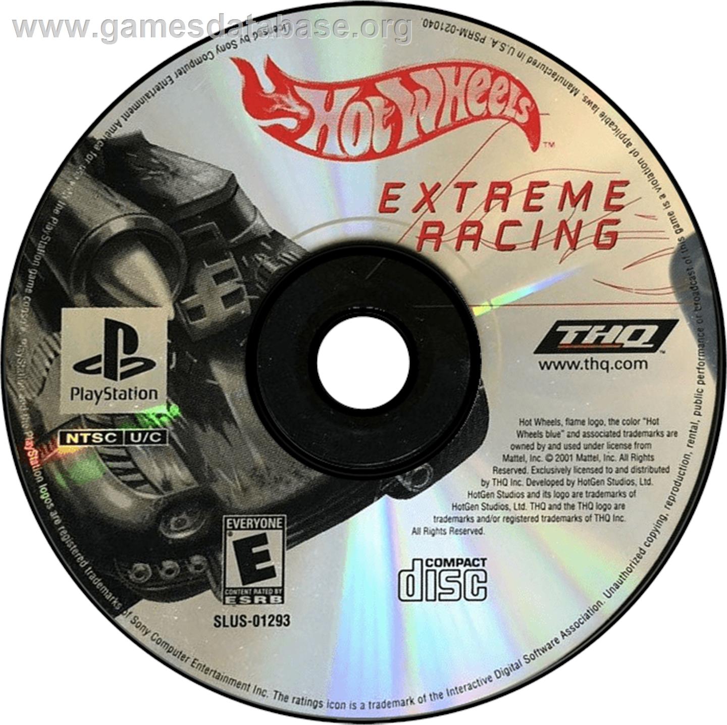 Hot Wheels: Extreme Racing - Sony Playstation - Artwork - Disc