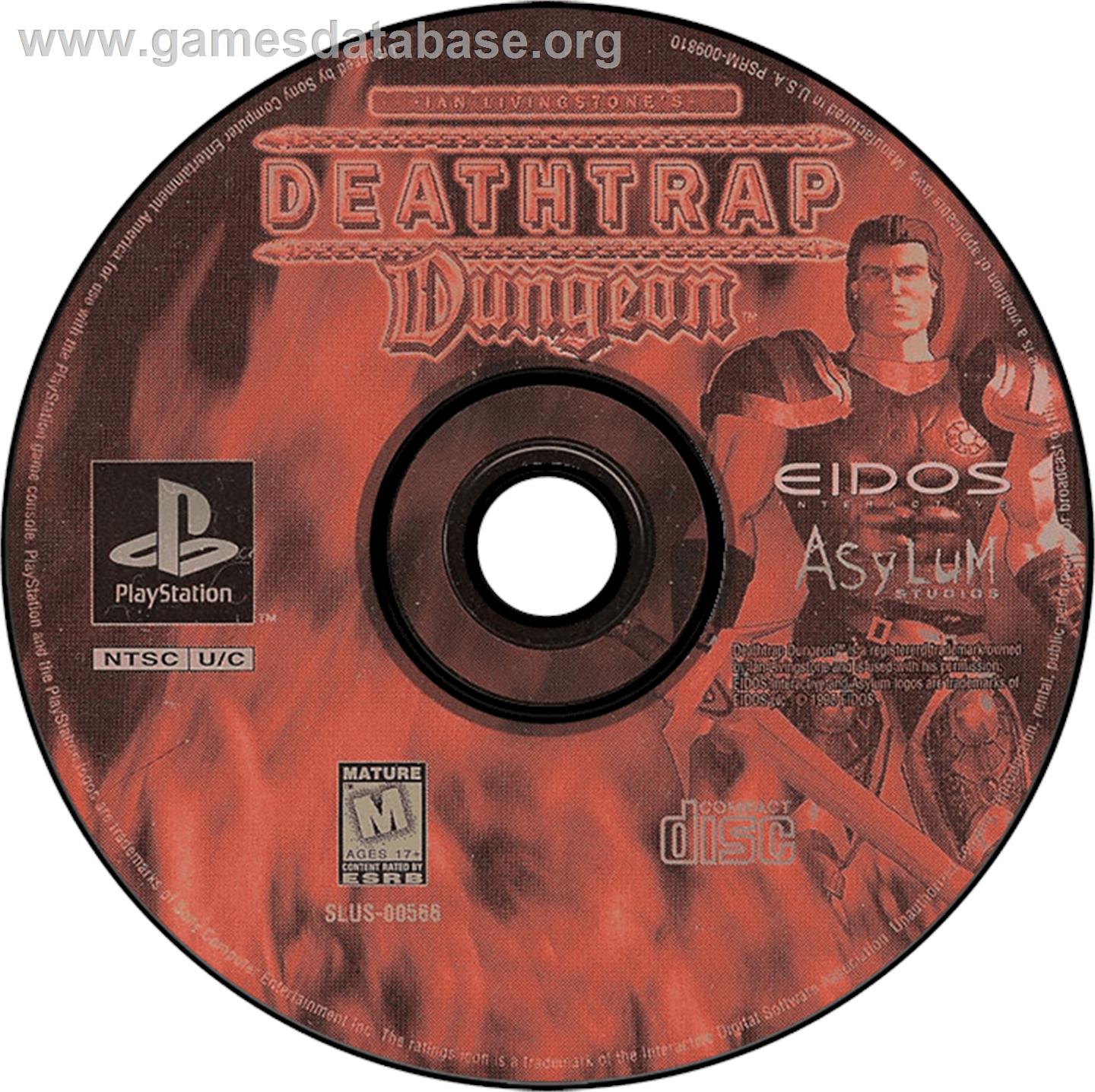 Ian Livingstone's Deathtrap Dungeon - Sony Playstation - Artwork - Disc