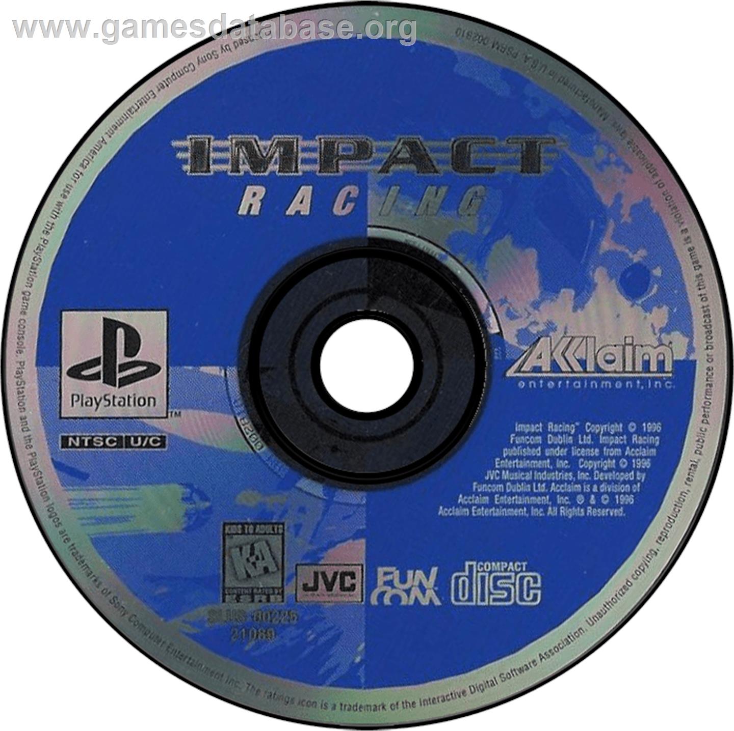 Impact Racing - Sony Playstation - Artwork - Disc
