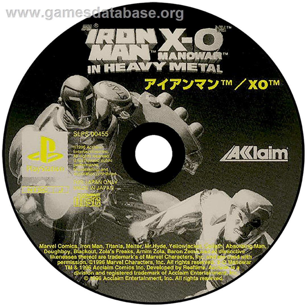 Iron Man / X-O Manowar in Heavy Metal - Sony Playstation - Artwork - Disc