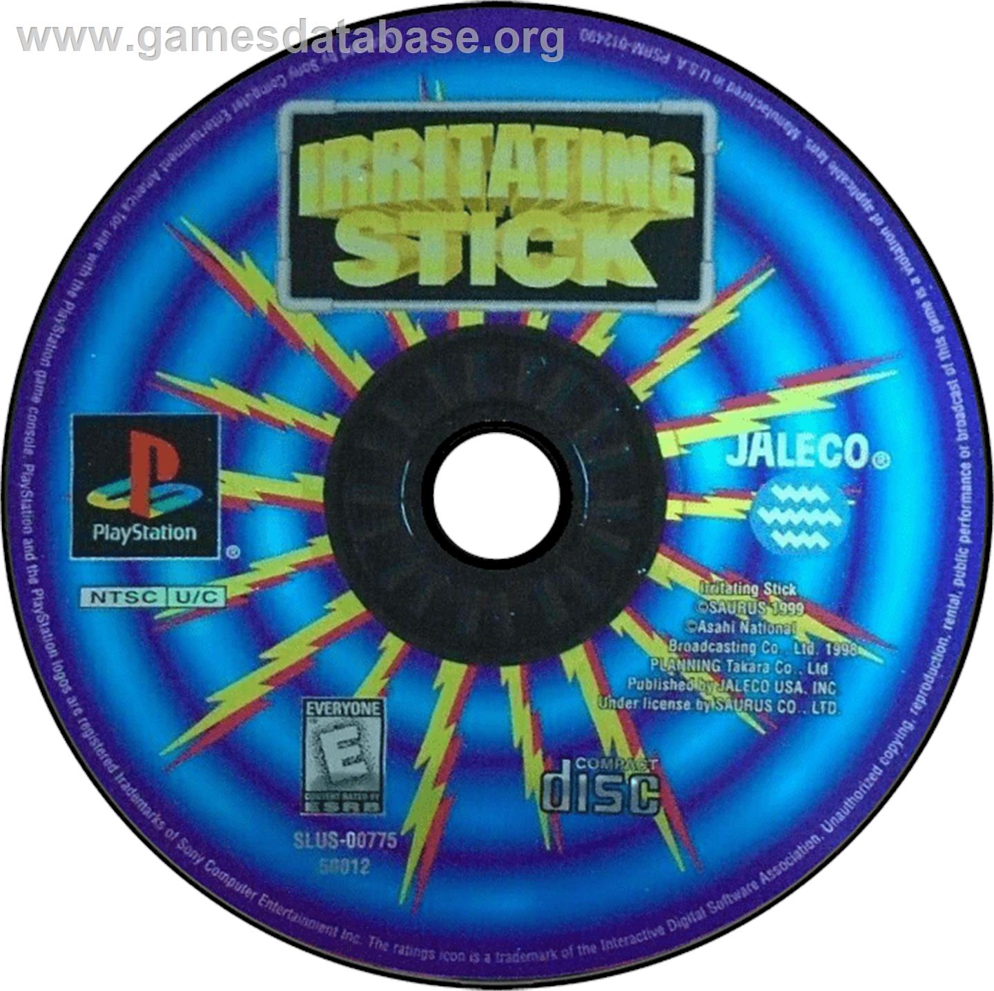 Irritating Stick - Sony Playstation - Artwork - Disc