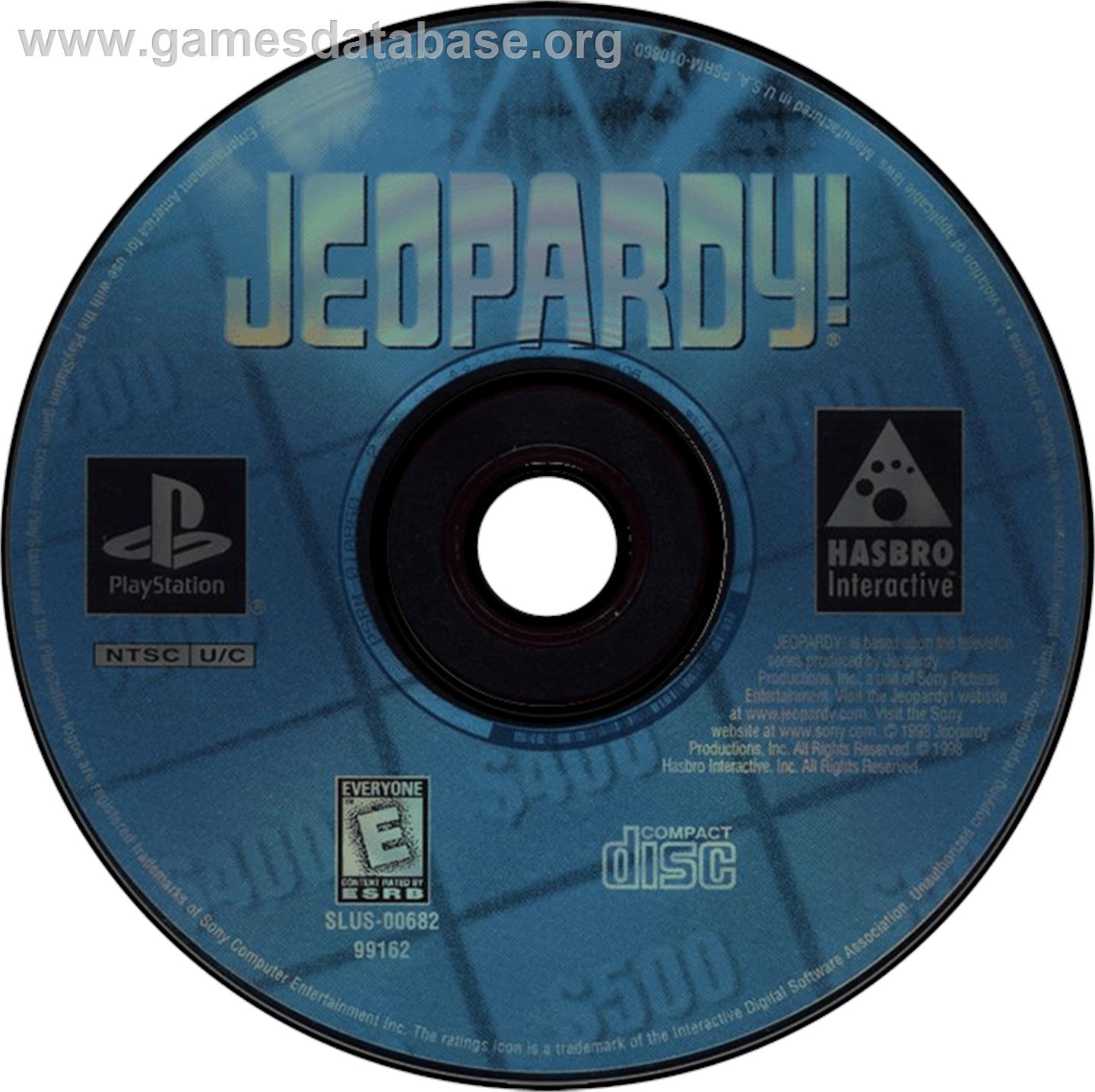Jeopardy! - Sony Playstation - Artwork - Disc