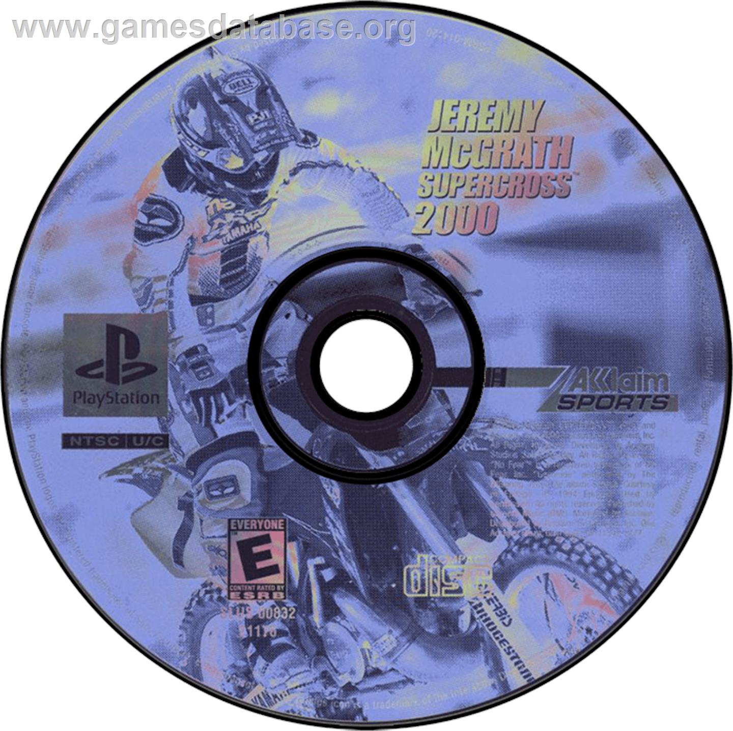 Jeremy McGrath Supercross 2000 - Sony Playstation - Artwork - Disc