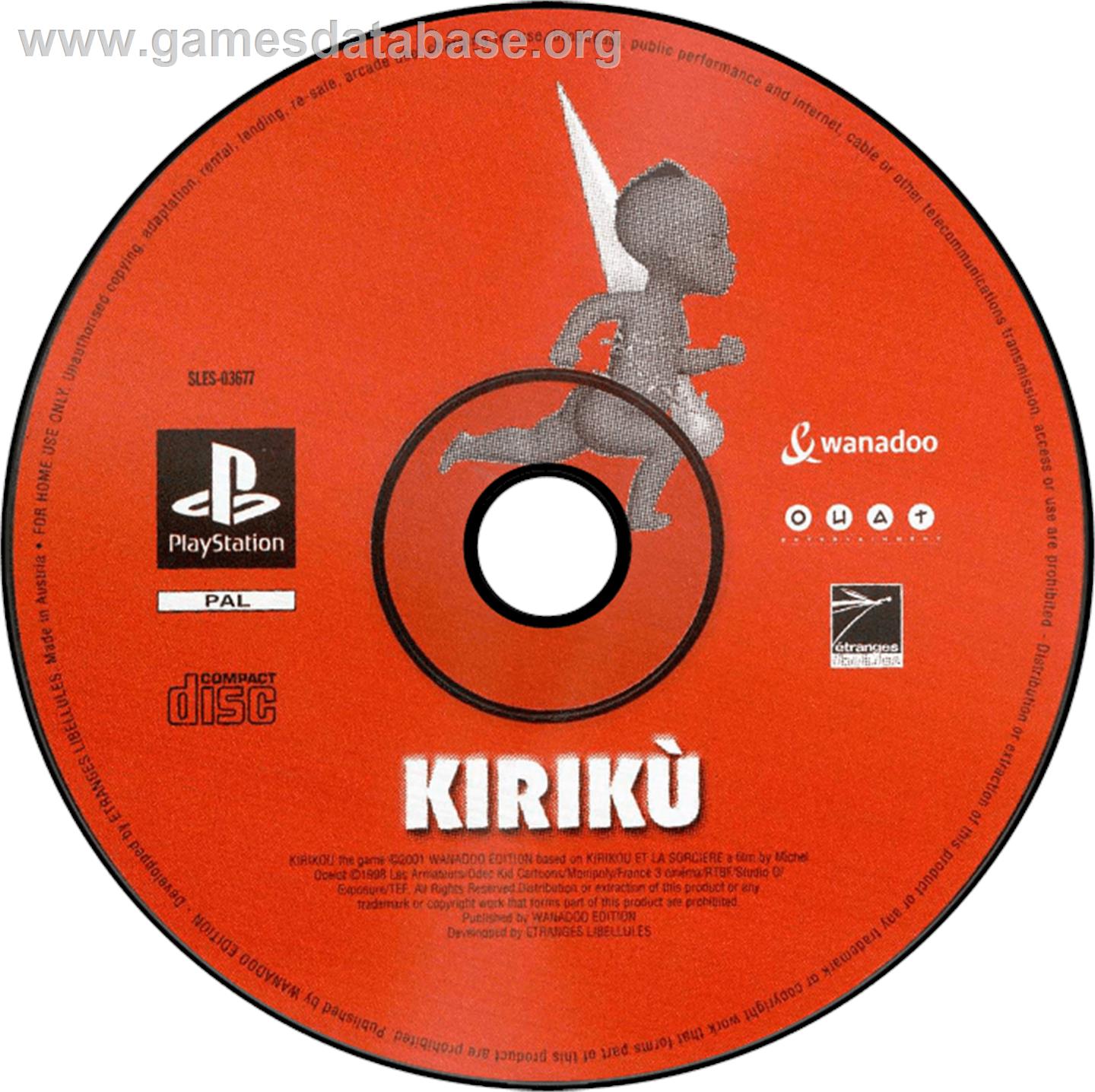 Kirikou - Sony Playstation - Artwork - Disc