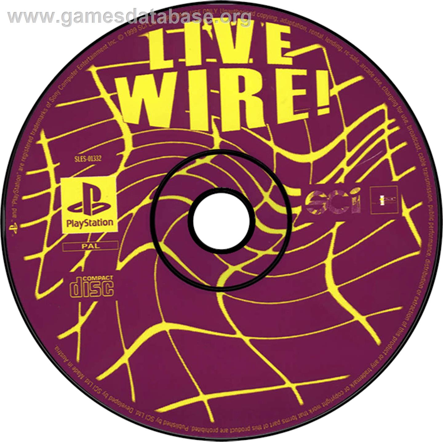 Live Wire! - Sony Playstation - Artwork - Disc
