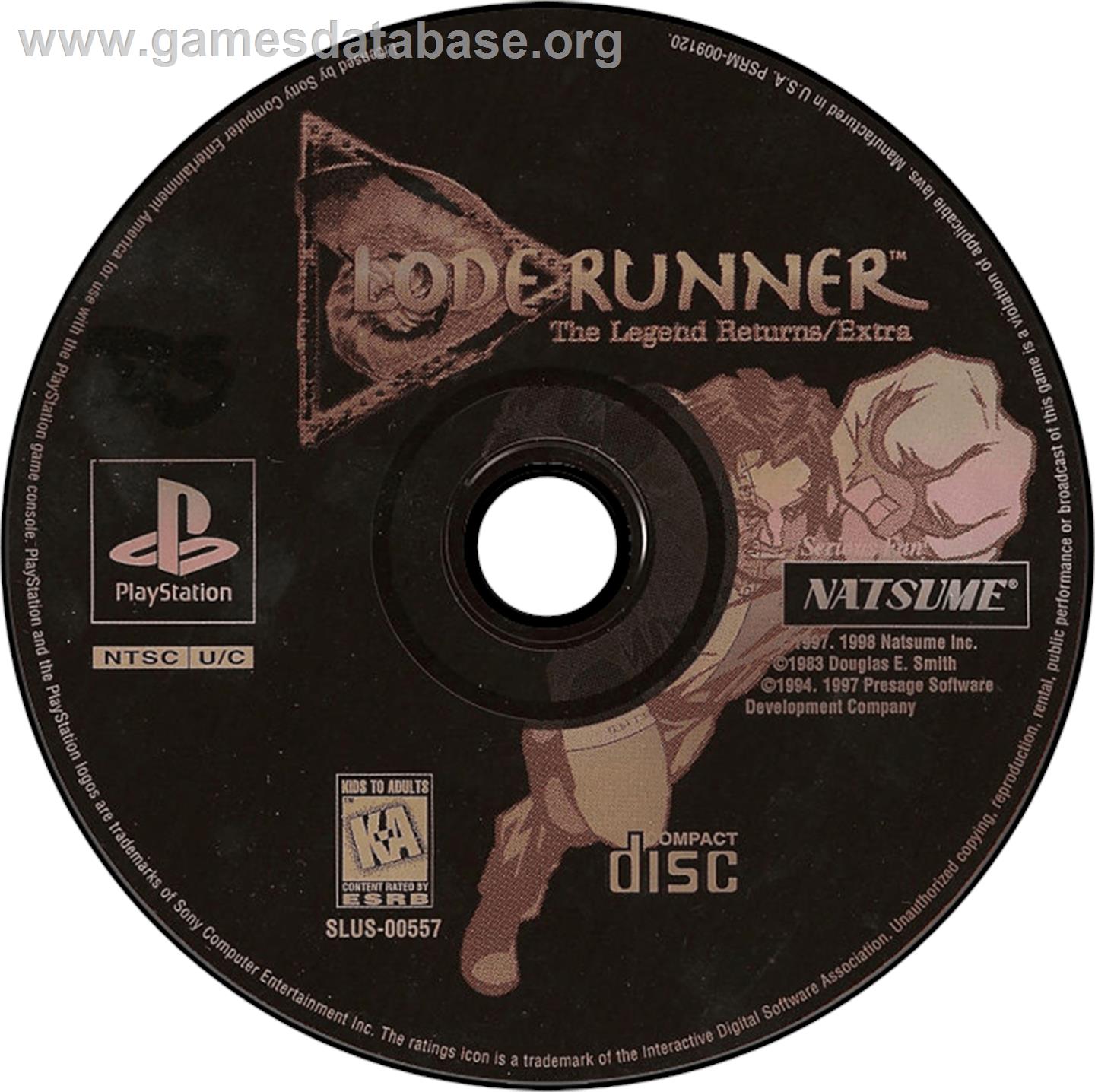 Lode Runner: The Legend Returns - Sony Playstation - Artwork - Disc